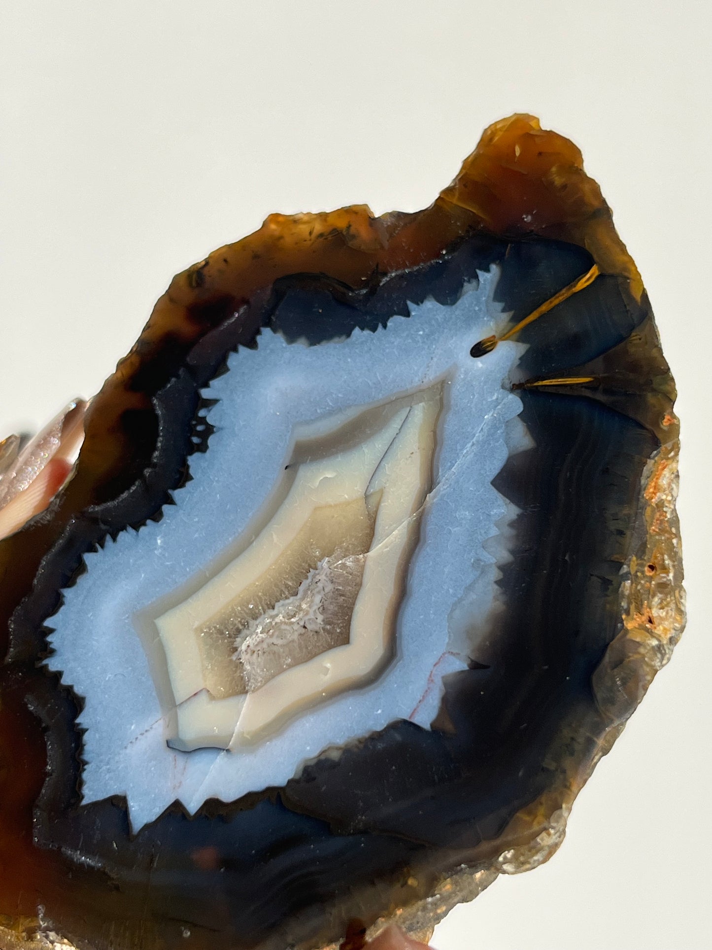 'Oasis Bloom' Blue East Indonesian Agate Geode