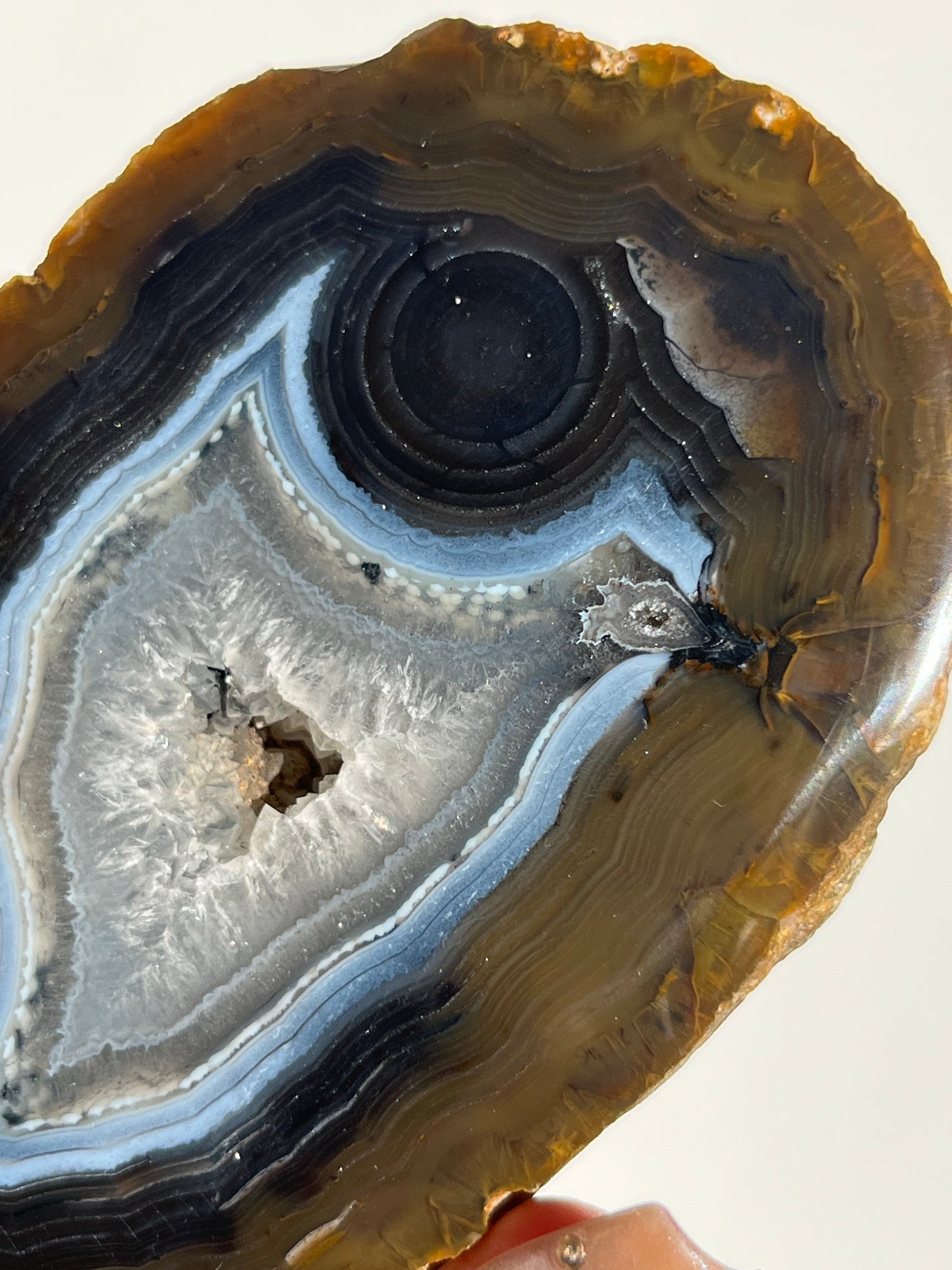 'Cyclopsis' Blue East Indonesian Single-Eye Face Agate Geode B