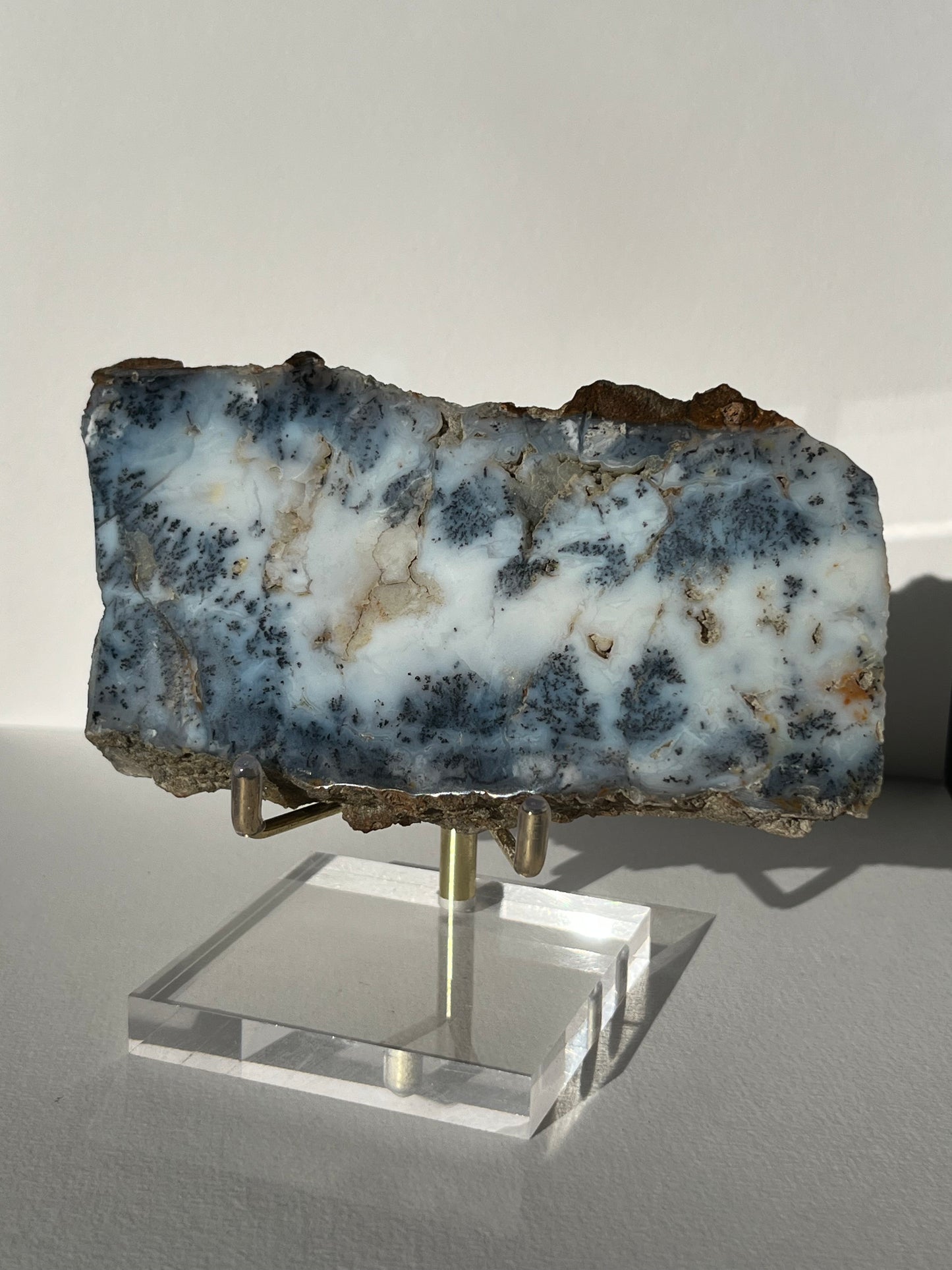 Blue Dendritic Opal Slab A