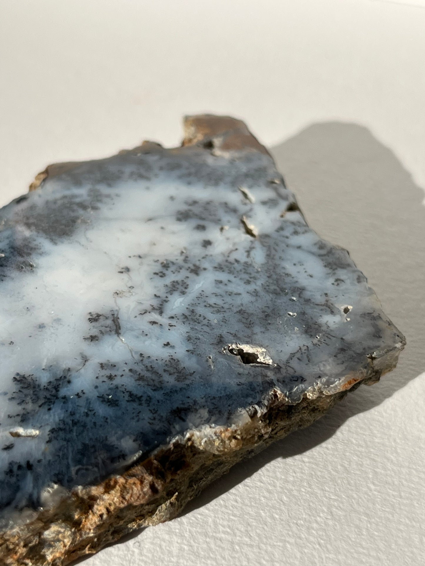 Blue Dendritic Opal Slab A