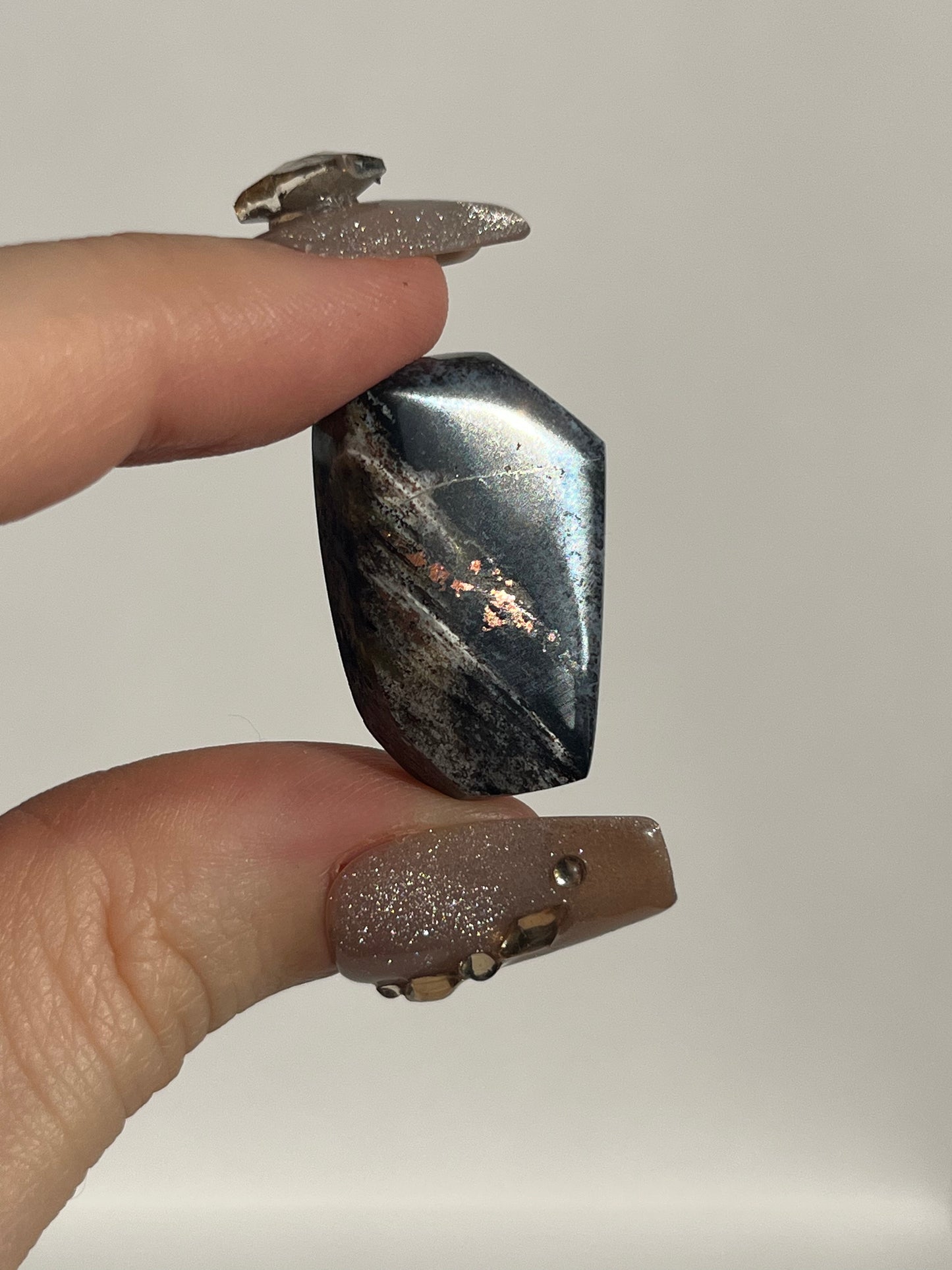 Blue Opalised Petrified Wood with Copper Inclusions Polished Freeform (You Choose)