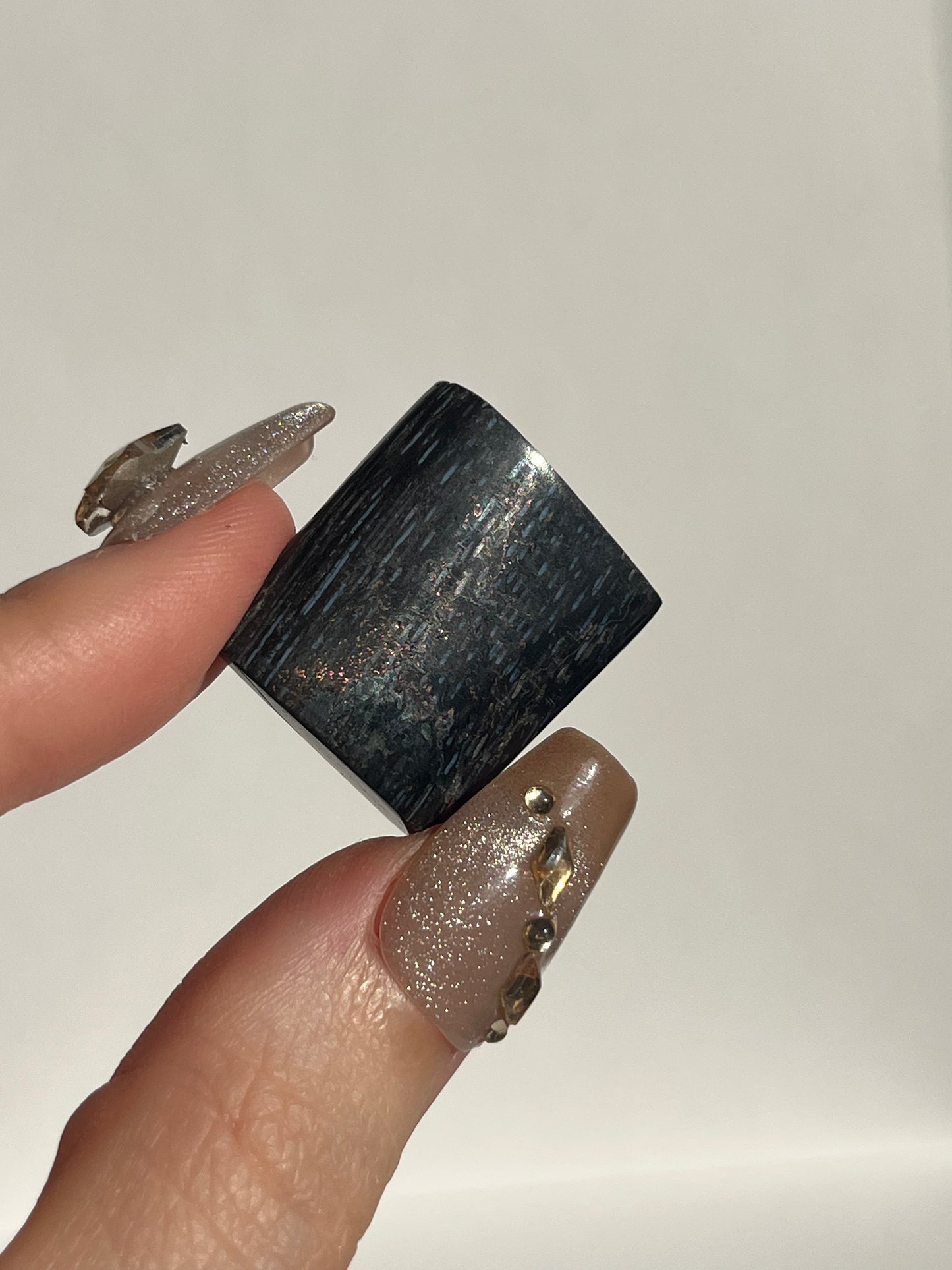 Blue Opalised Petrified Wood with Copper Inclusions Polished Freeform (You Choose)