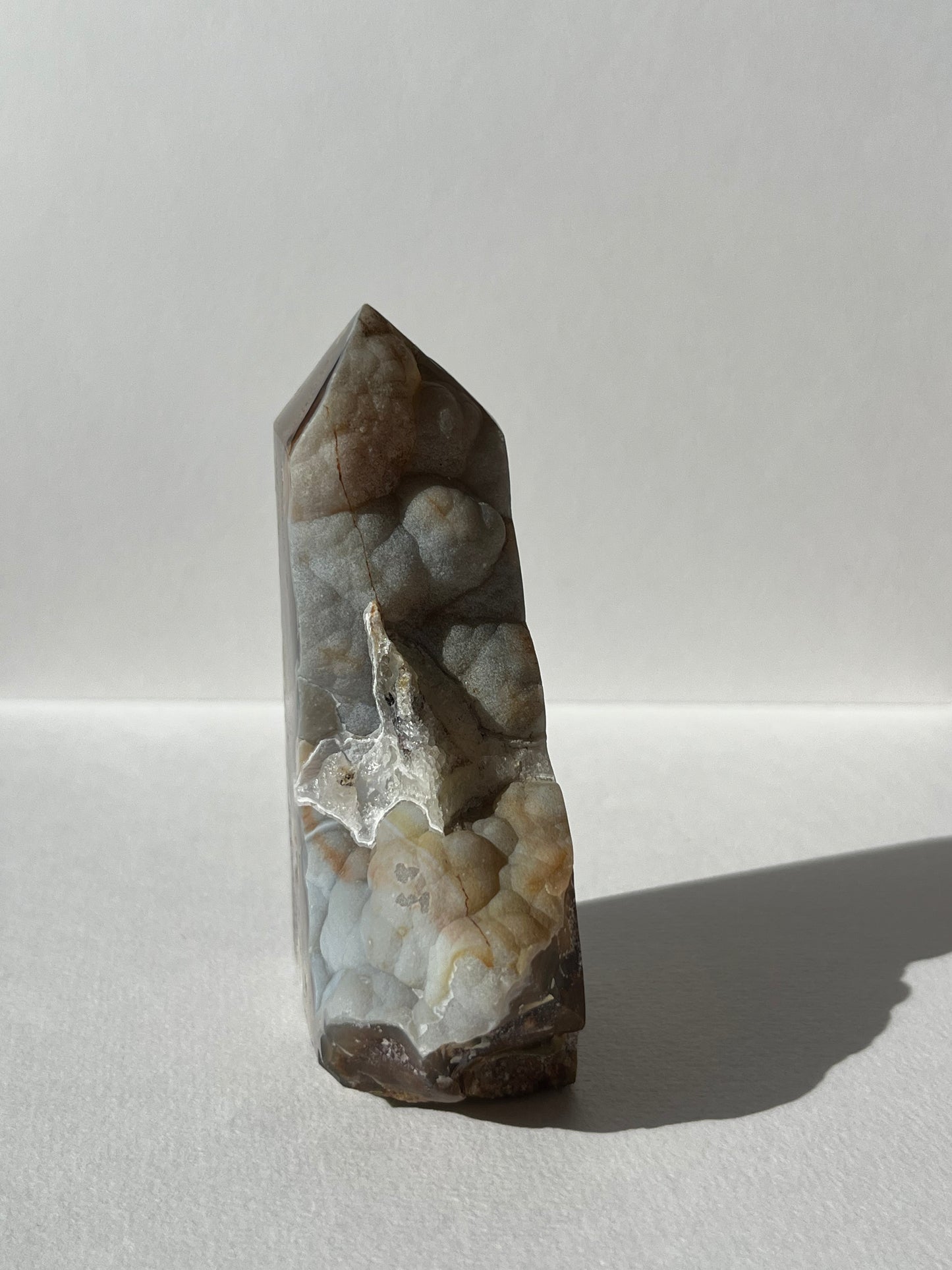Botryoidal Blue Chalcedony x Nebula Agate Tower B