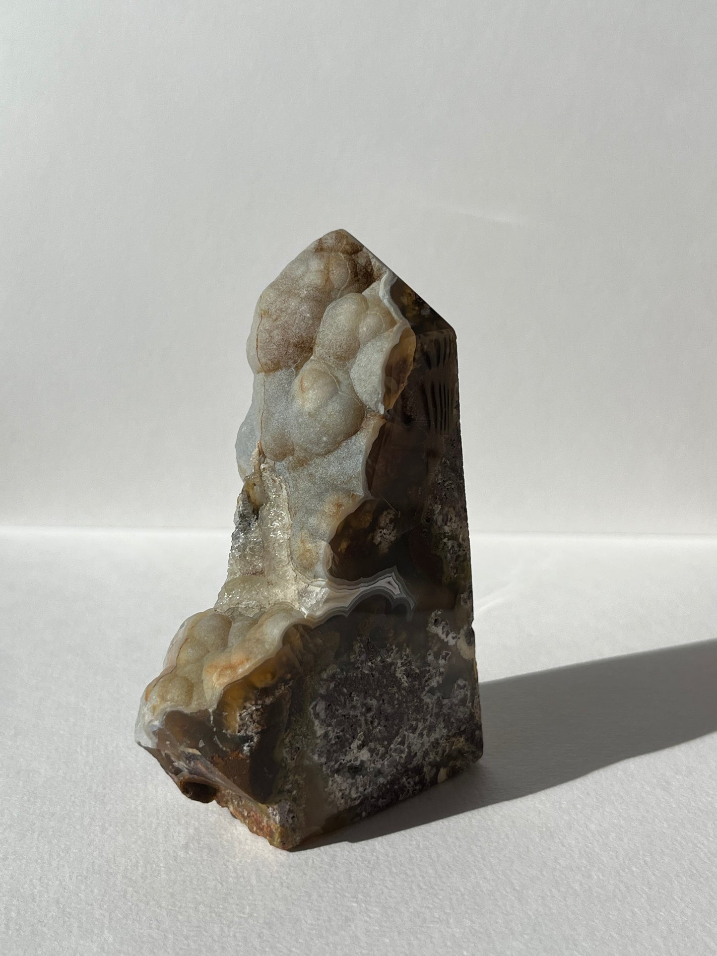 Botryoidal Blue Chalcedony x Nebula Agate Tower B