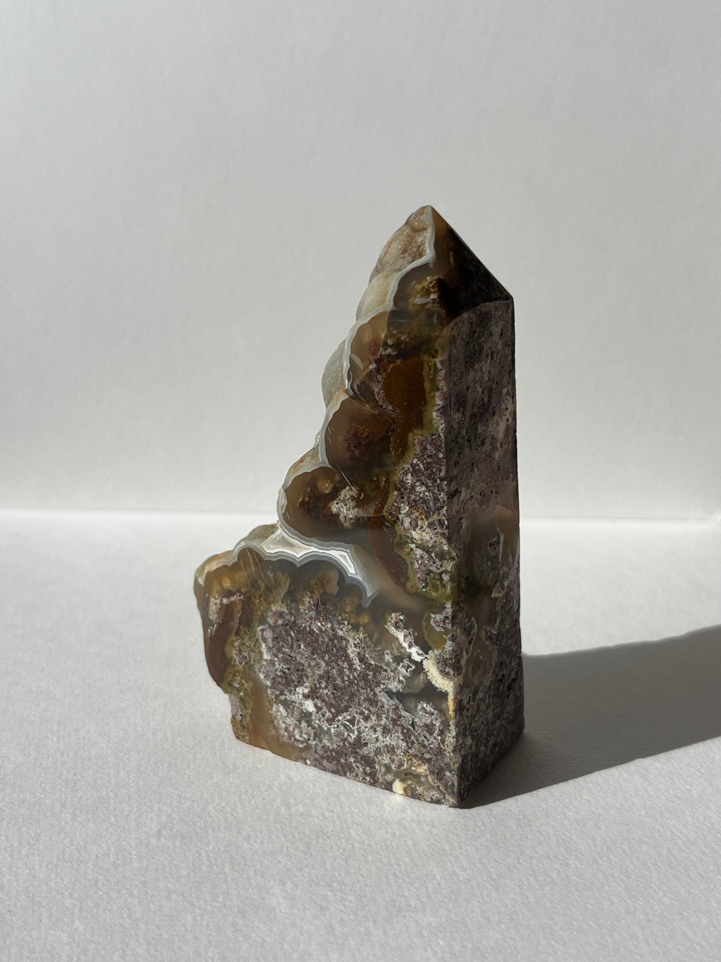 Botryoidal Blue Chalcedony x Nebula Agate Tower B