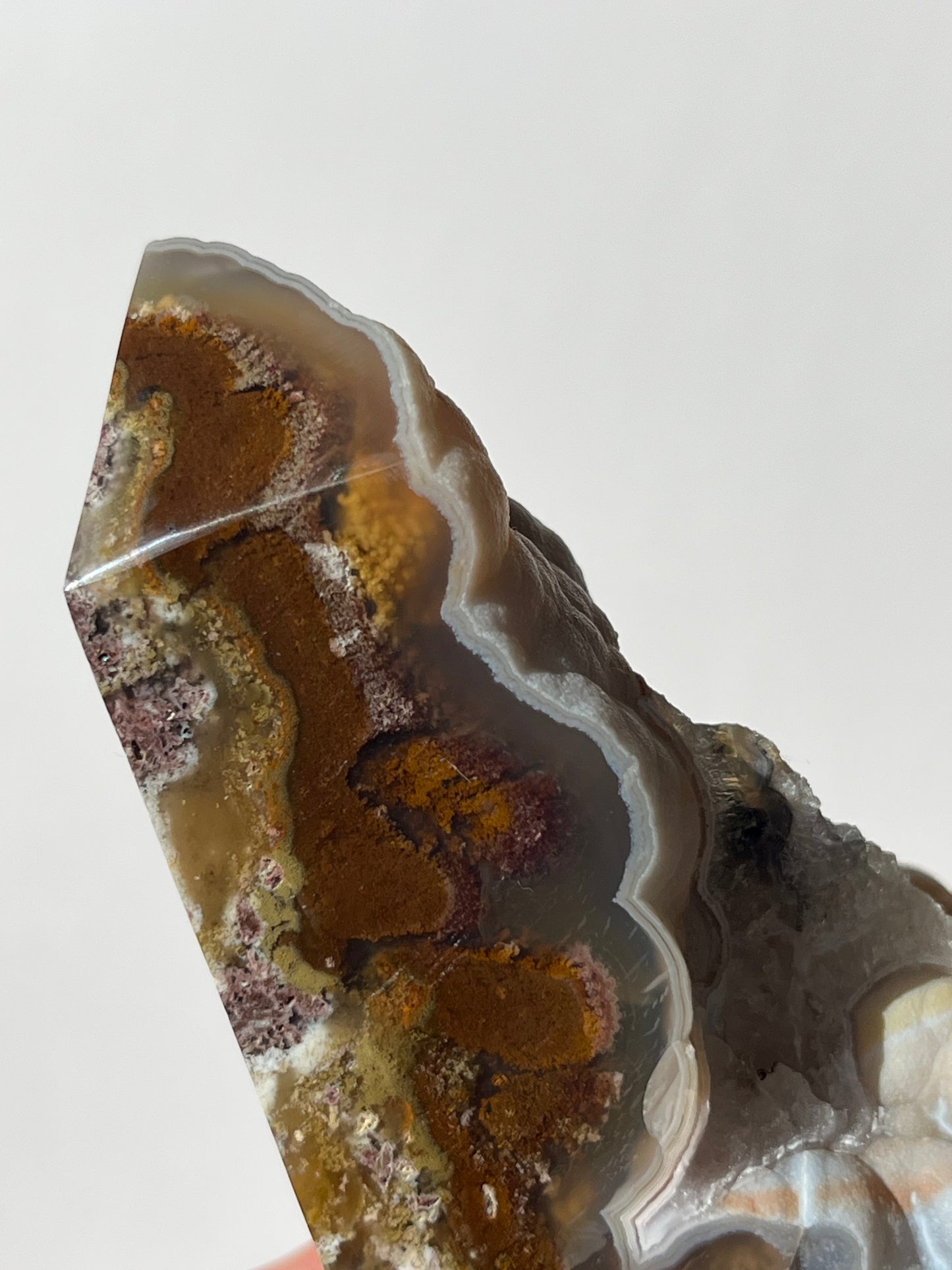 Botryoidal Blue Chalcedony x Nebula Agate Tower B