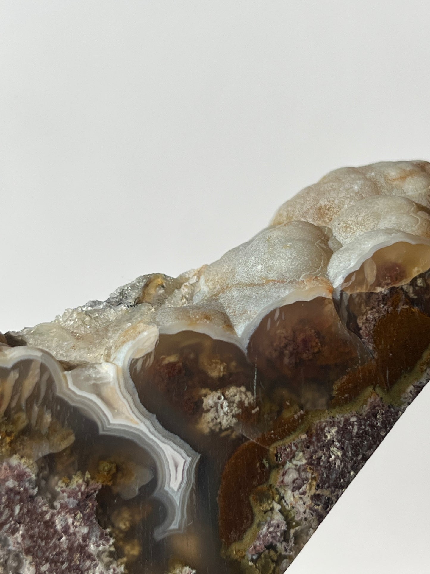 Botryoidal Blue Chalcedony x Nebula Agate Tower B