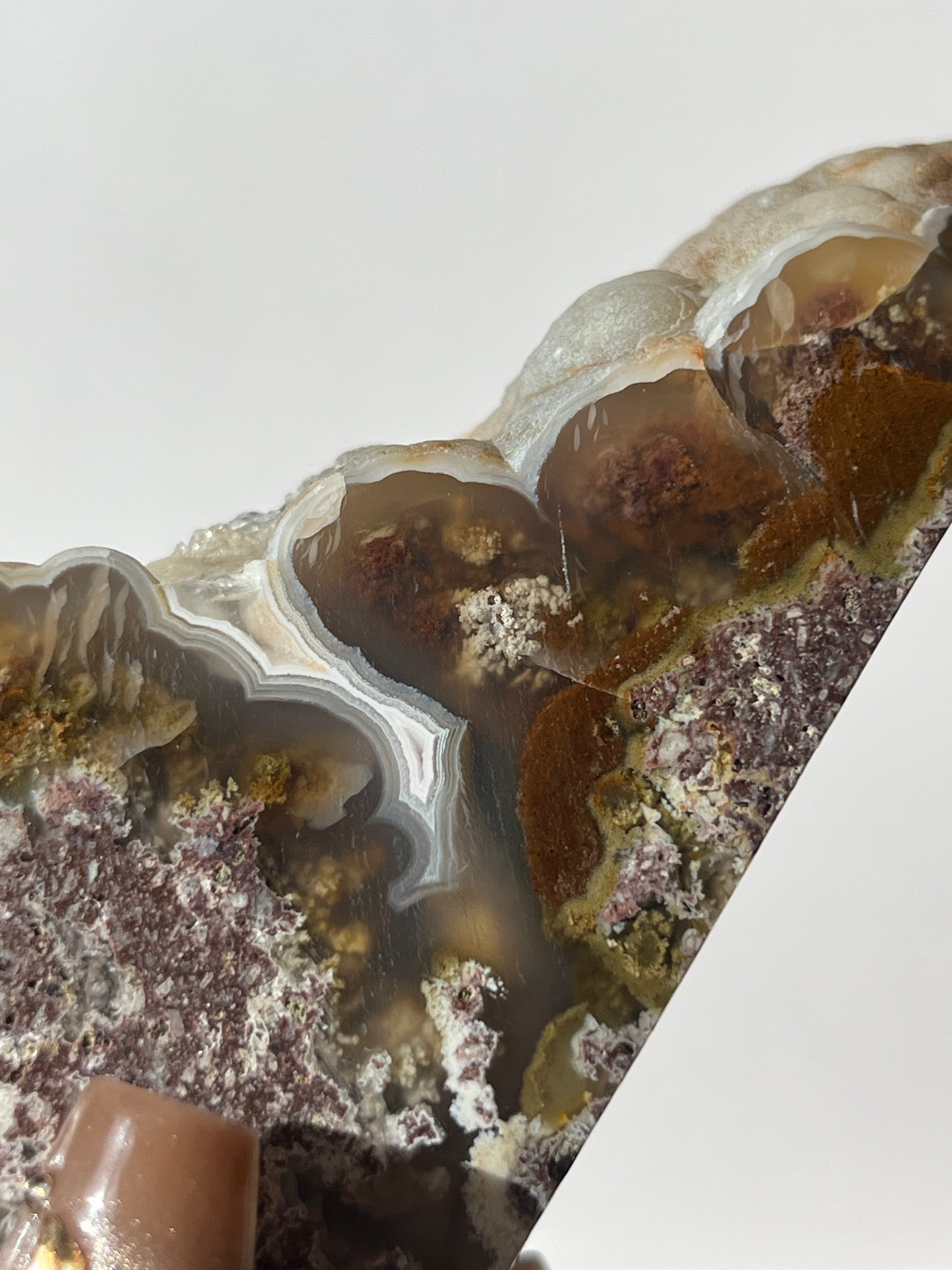 Botryoidal Blue Chalcedony x Nebula Agate Tower B