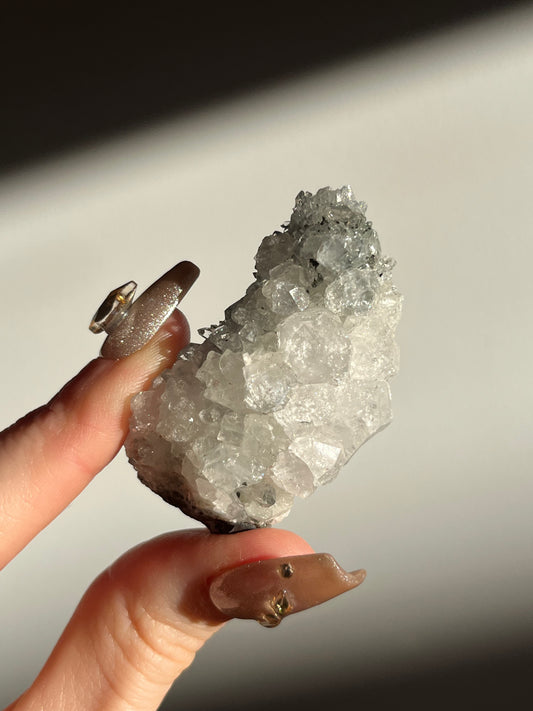 Streep Quartz, Calcite and Analcime Mini Cluster A