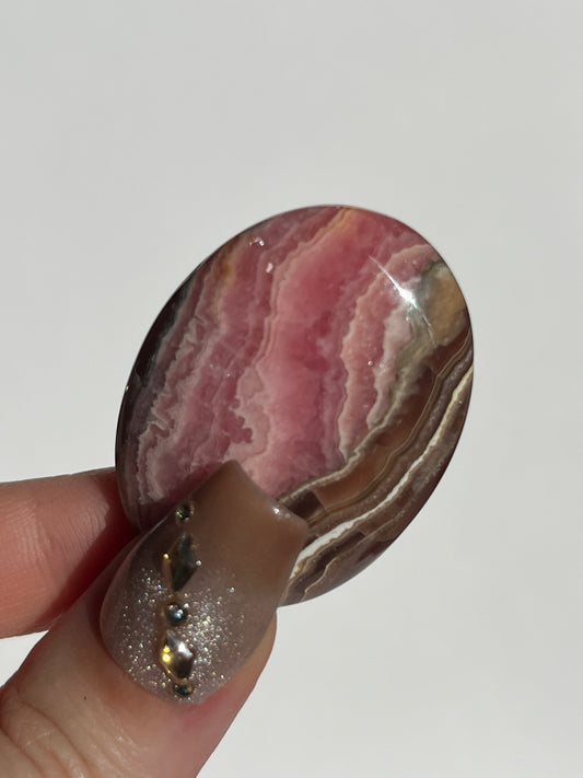 Brown Rhodochrosite Palmstone A