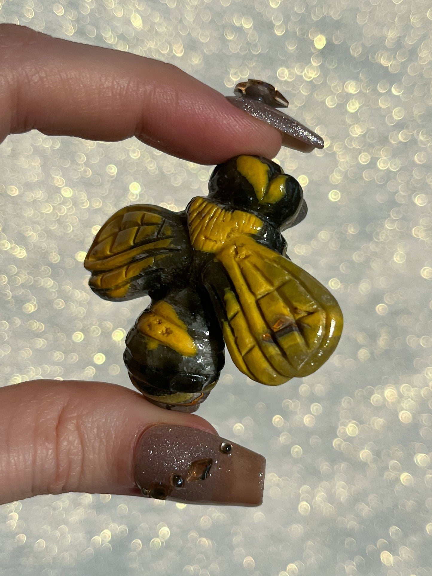 Bumblebee Jasper Wasp Carving #1