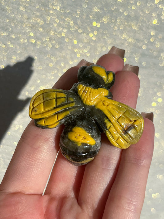 Bumblebee Jasper Wasp Carving #1