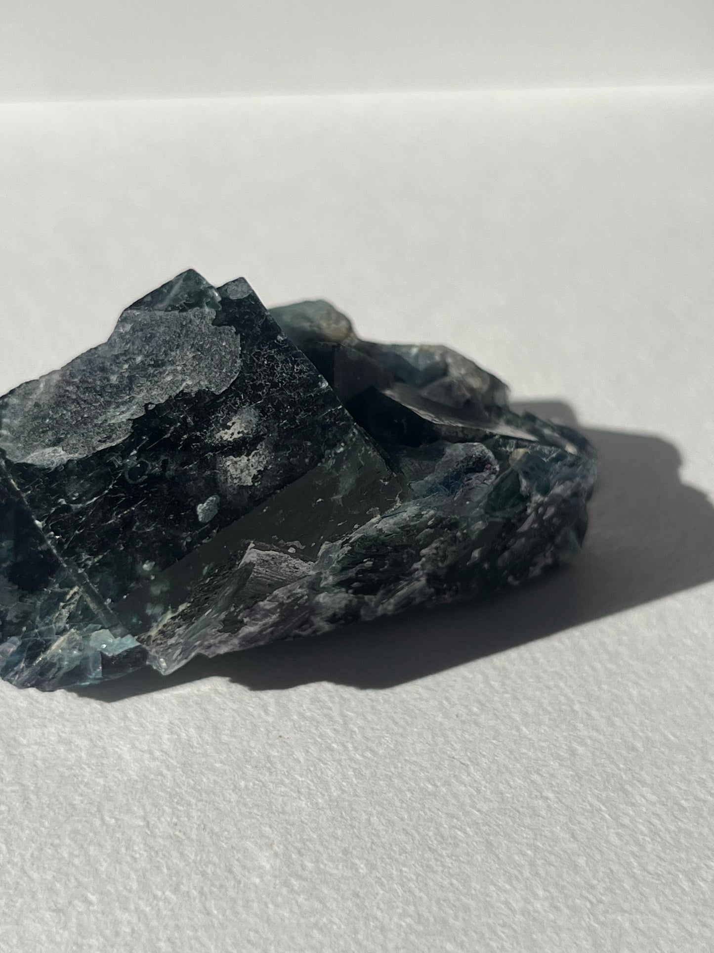 Butterfly Pocket Okorusu Blue Fluorite Specimen with Resorption on Main Cube B