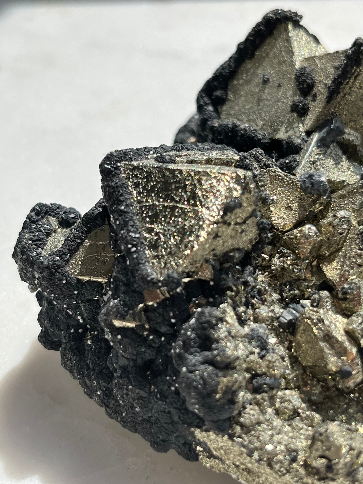 A Grade Octahedral Pyrite Cluster w/Quartz & Sphalerite #3