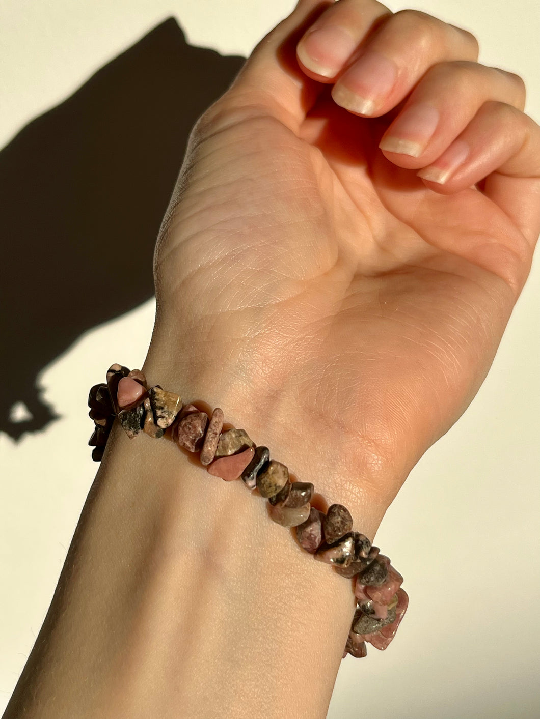 Rhodonite Chip Bead Bracelet