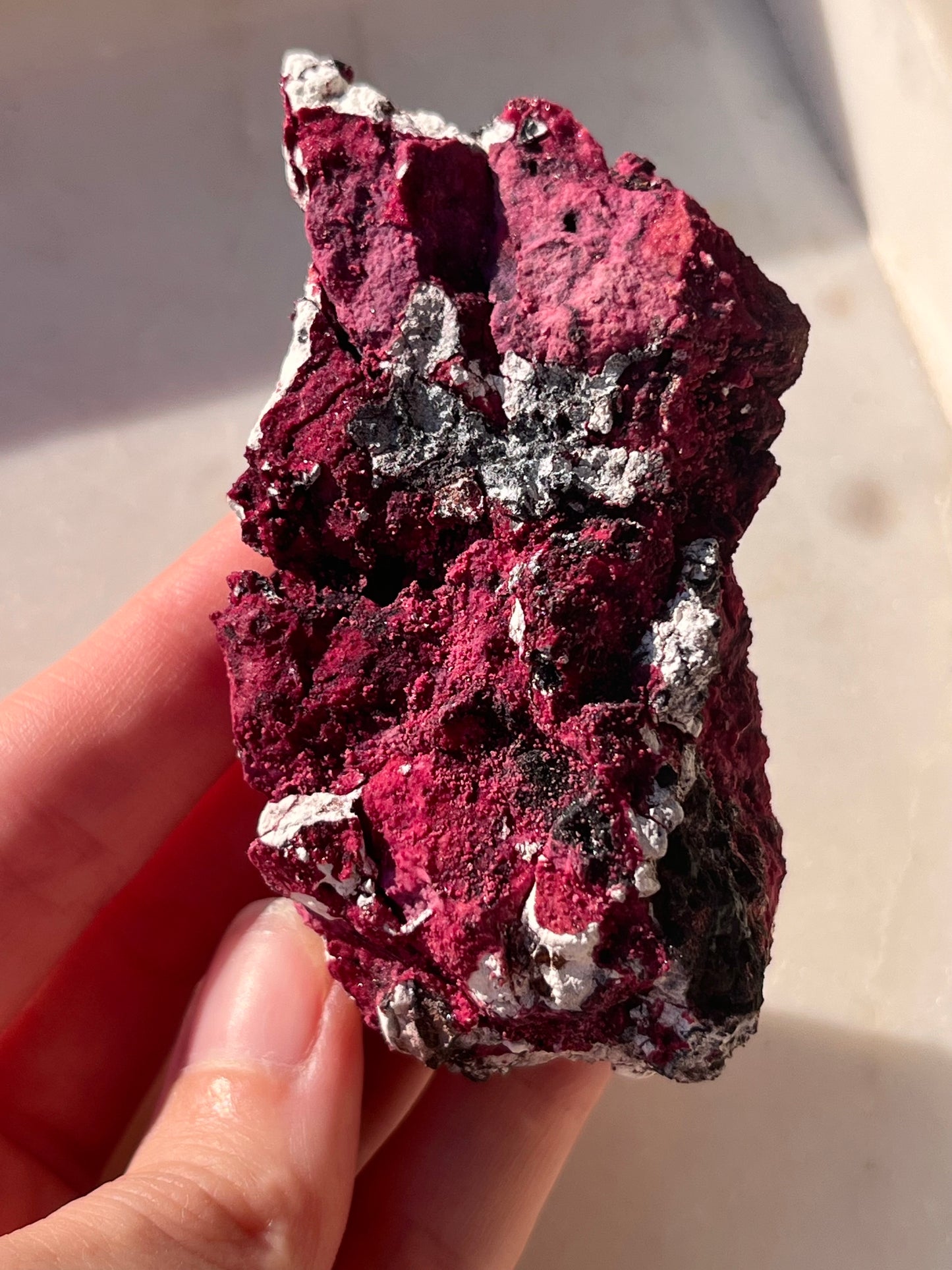 Rare “Red Velvet” Variscite in Limestone Specimen #3