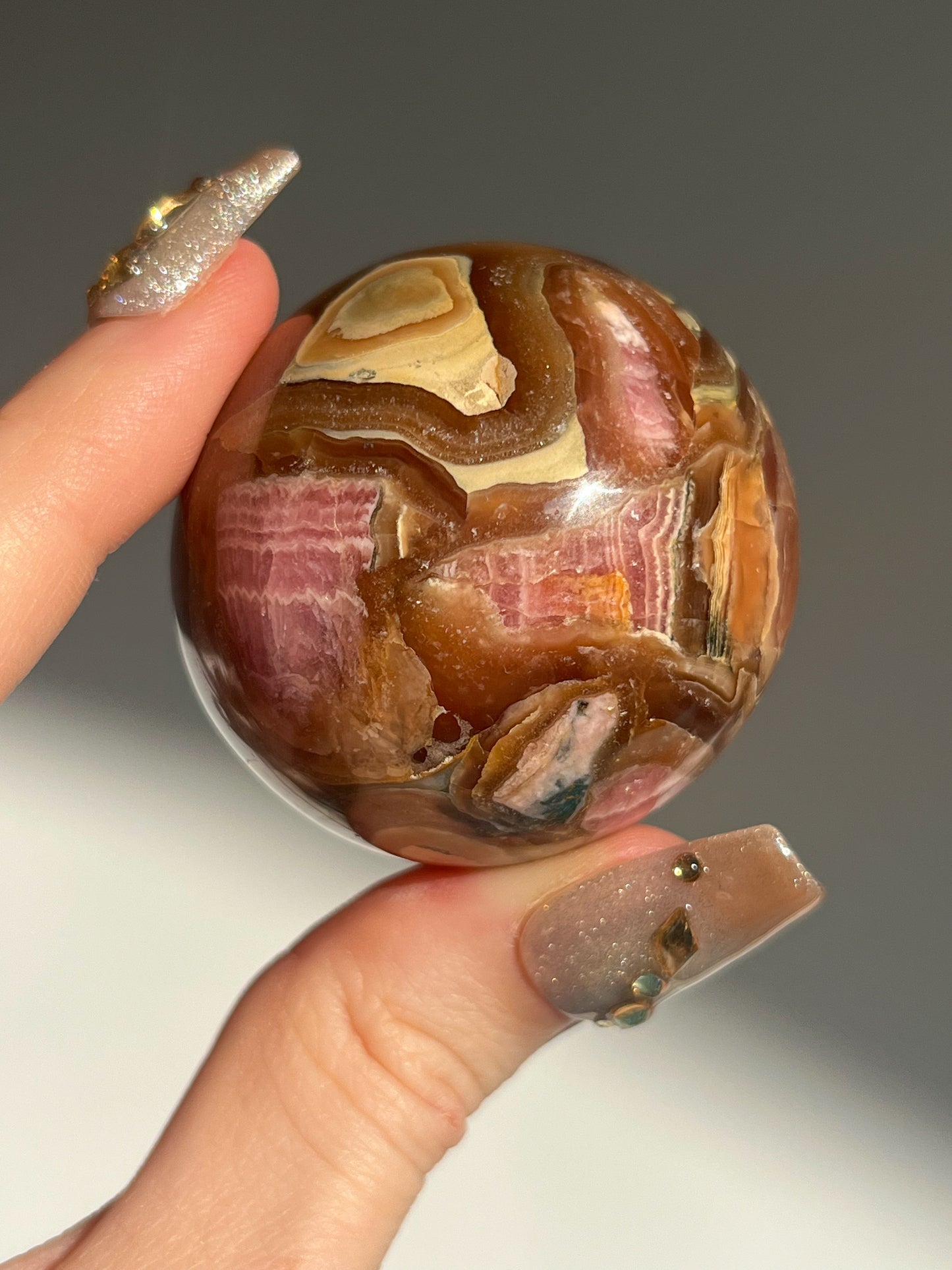 Capillitita Rhodochrosite Sphere