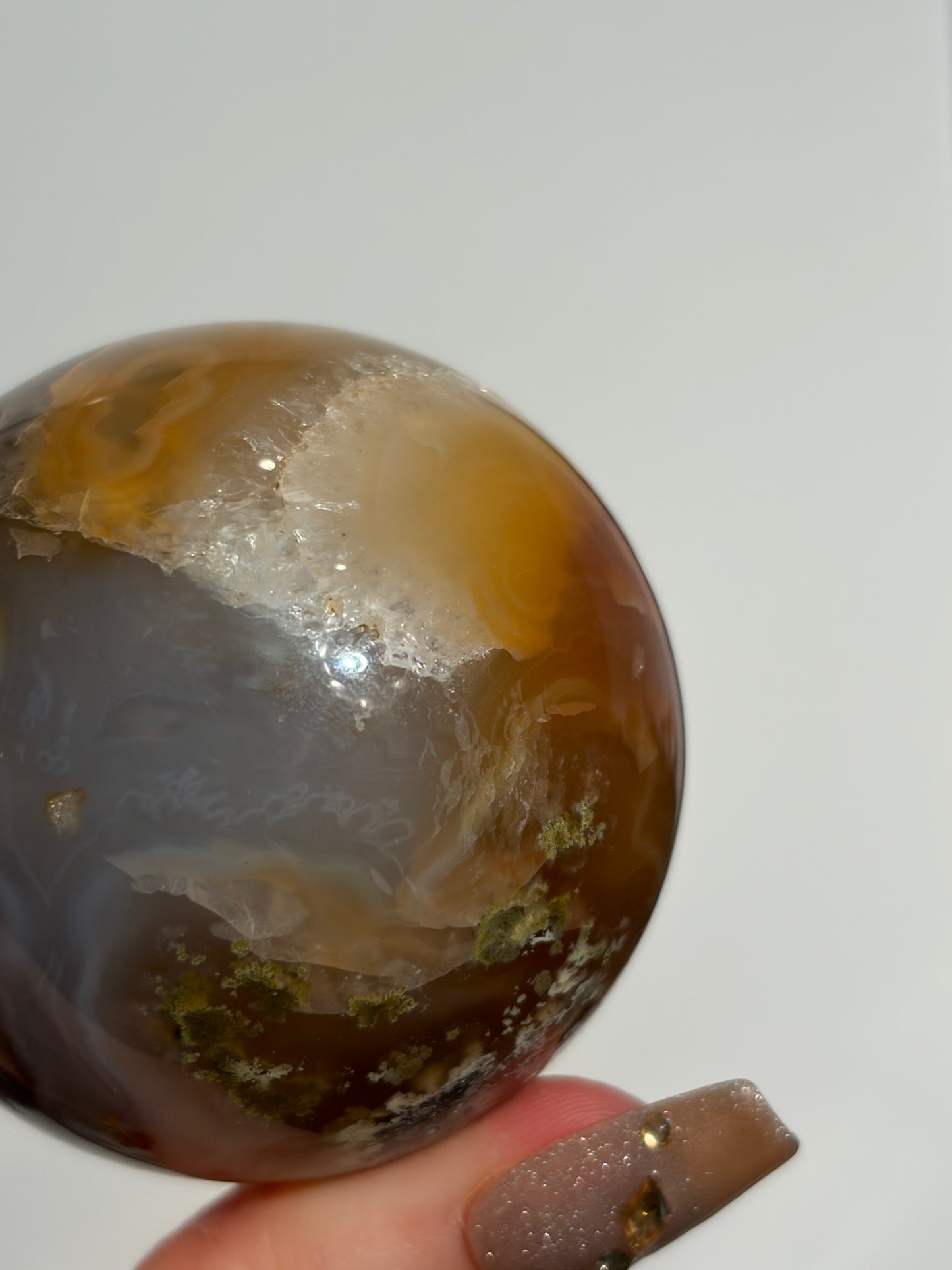 “Sunset World” Honey World Carnelian Nebula Agate Sphere