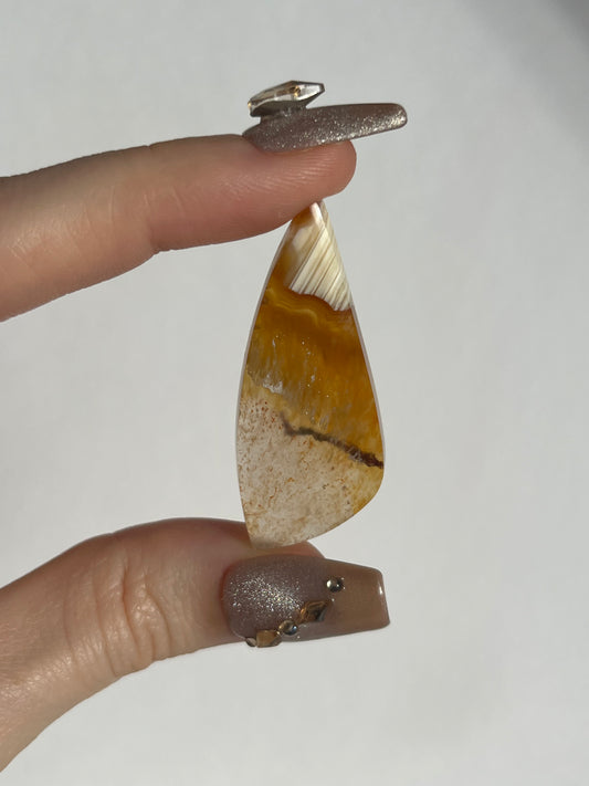 Carnelian Agate Cabochon w/ Sagenite (You Choose)
