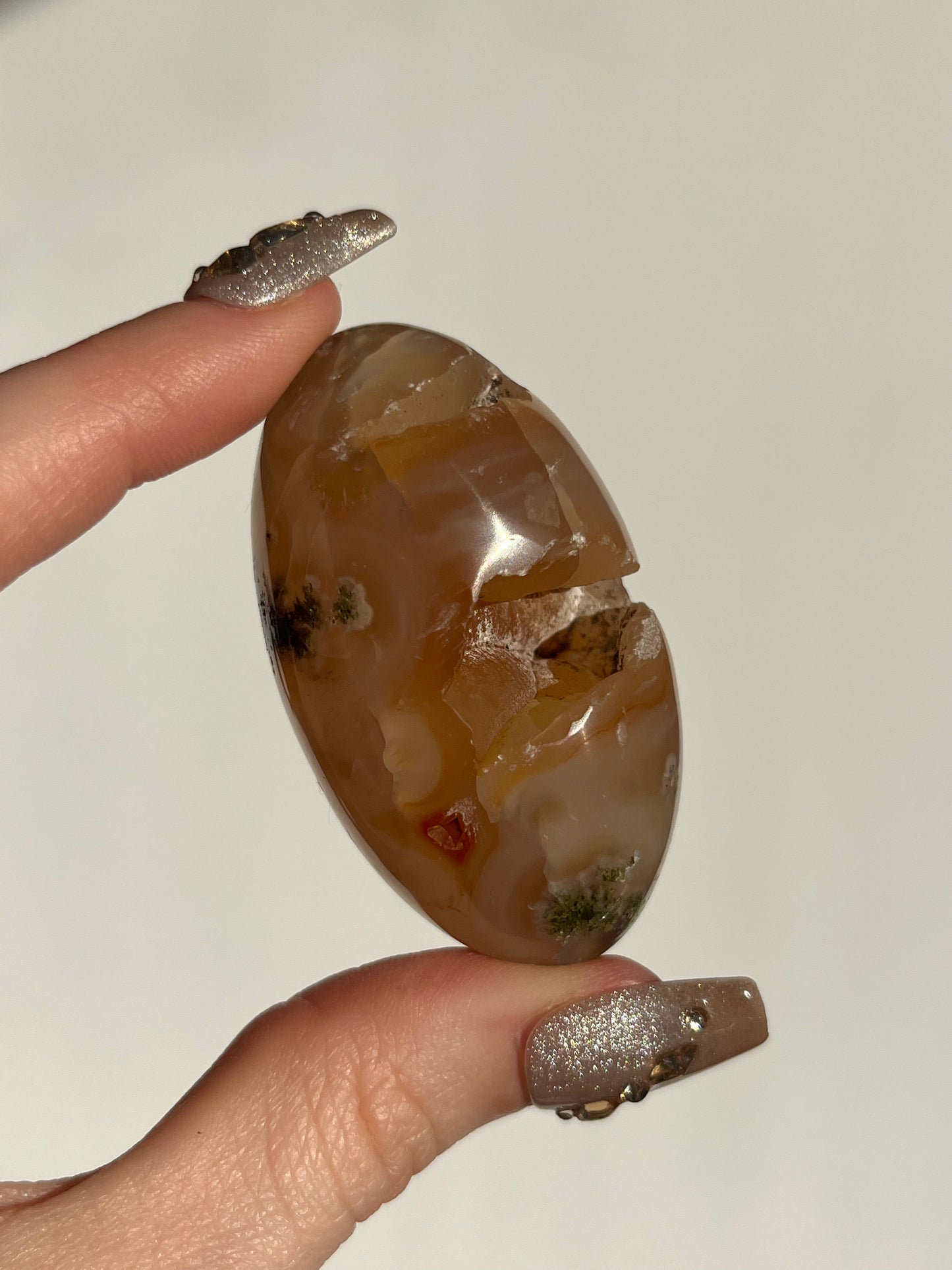 Jelly Orbicular Nebula Agate with Carnelian Shiva A (Large)