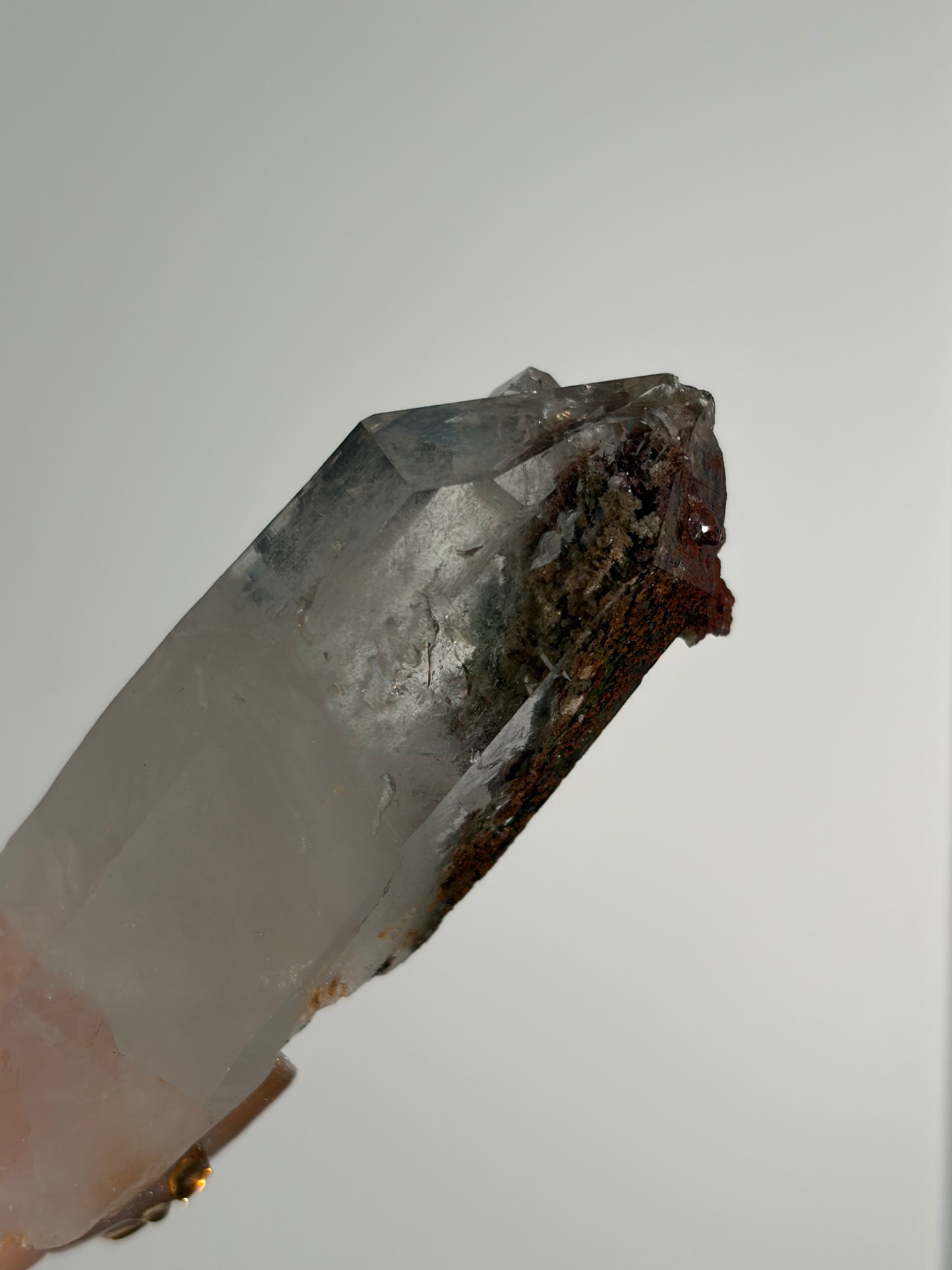 Chlorite and Iron Included Quartz Specimen H