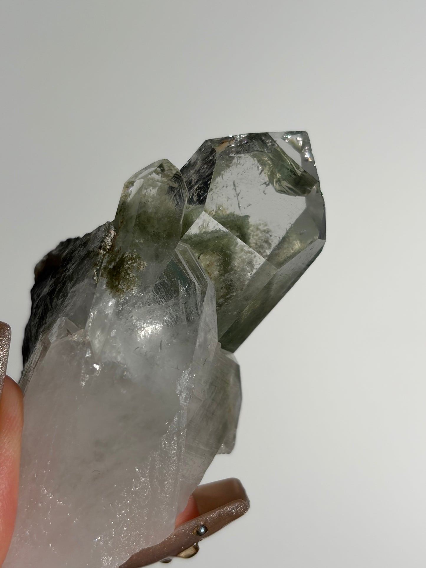 Phantom Chlorite Included Quartz Specimen L