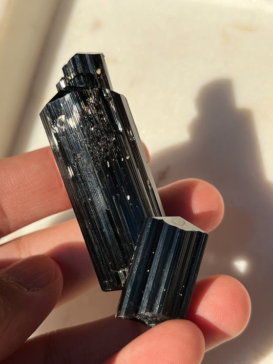 Skardu Schorl Black Tourmaline w/Muscovite Specimen #12