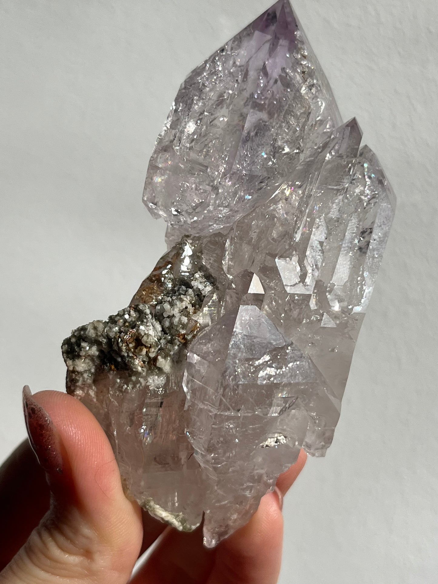 'Chanan' Rare Himalayan Fenster Amethyst Specimen w/ Siderite, Muscovite & Albite  #1