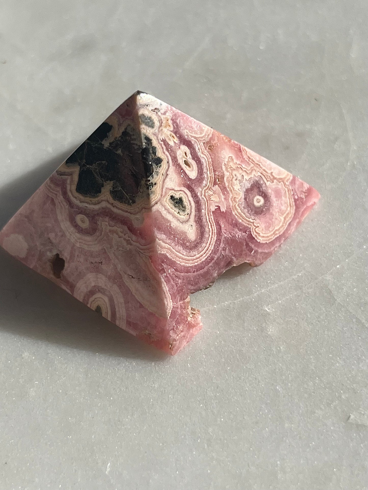 One-of-a-kind Rare Old Stock Rhodochrosite Stalactite Pyramid