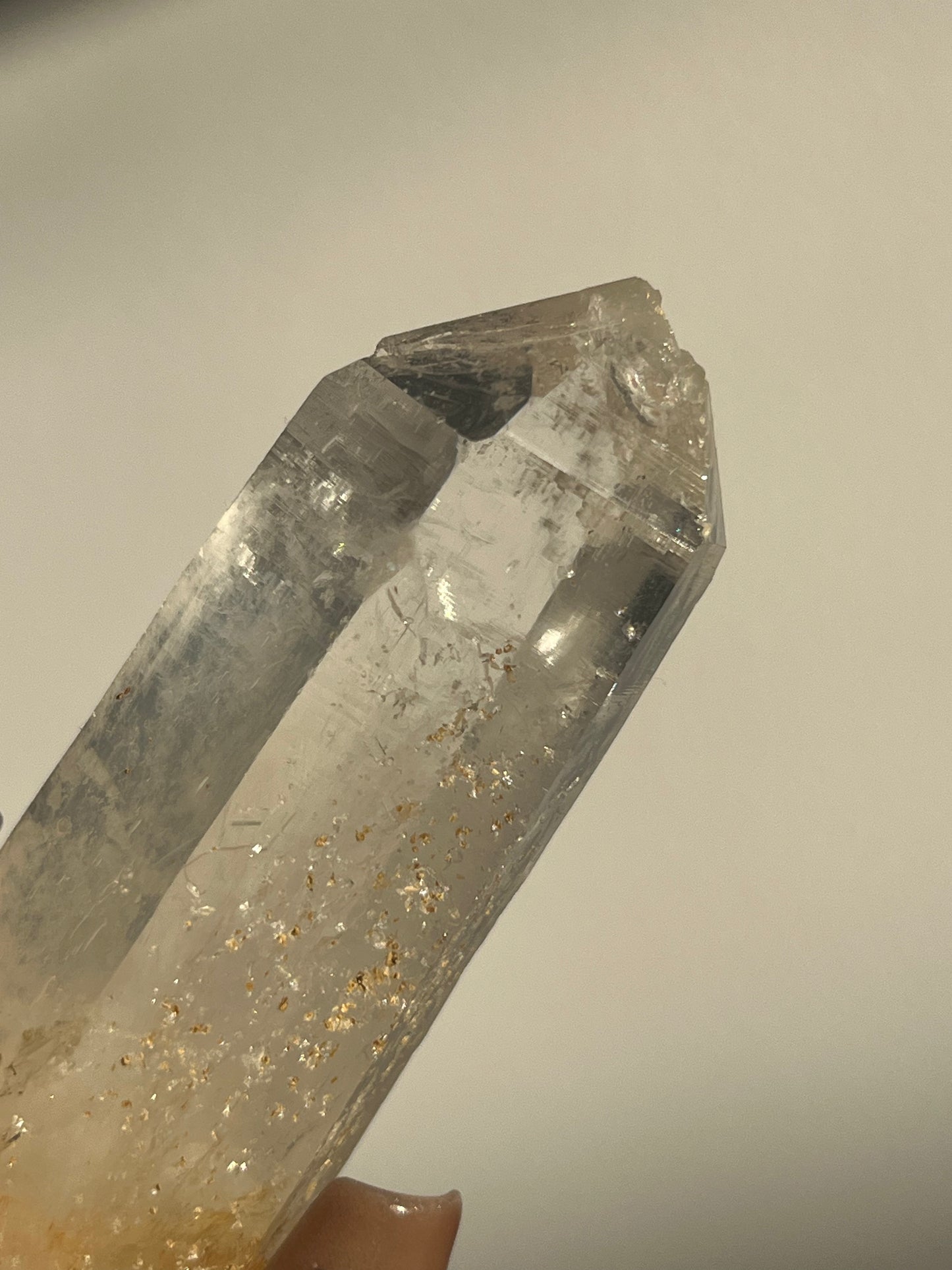 Golden Healer DNA Blue Smoke Lemurian Quartz Specimen A