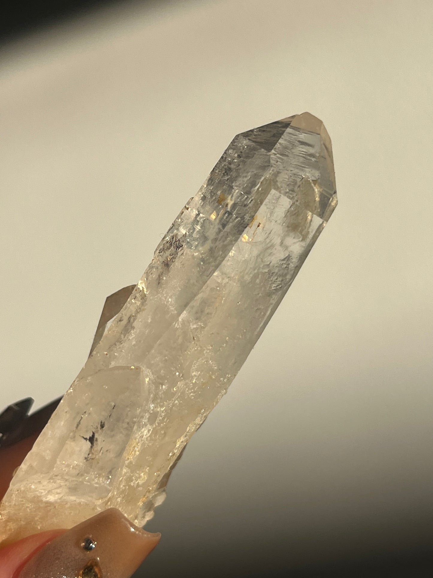 Golden Healer DNA Blue Smoke Lemurian Quartz Specimen C