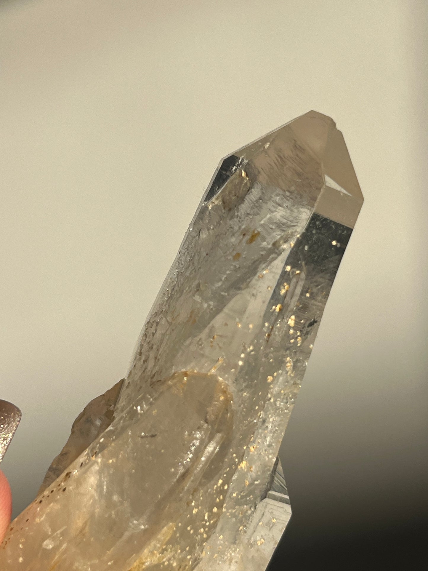 Golden Healer DNA Blue Smoke Lemurian Quartz Specimen B