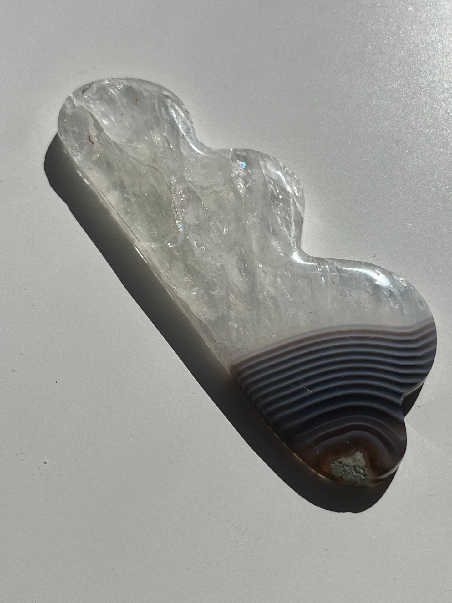 Danau Agate with Quartz Cloud Carving (You Choose)