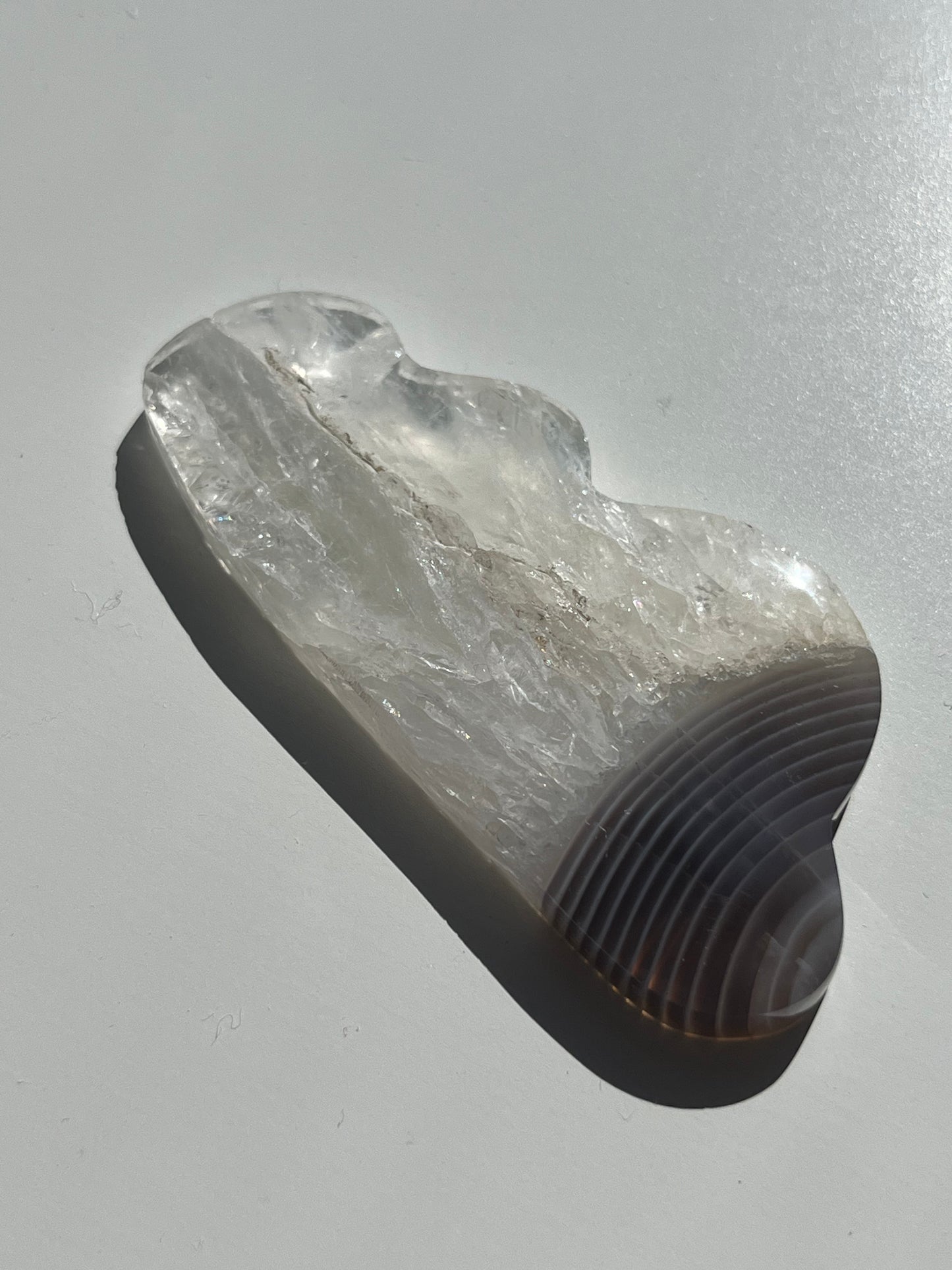 Danau Agate with Quartz Cloud Carving (You Choose)