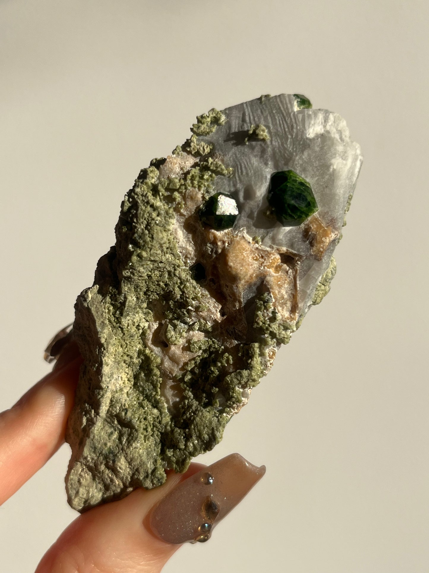 Demantoid Garnet on Matrix Specimen A