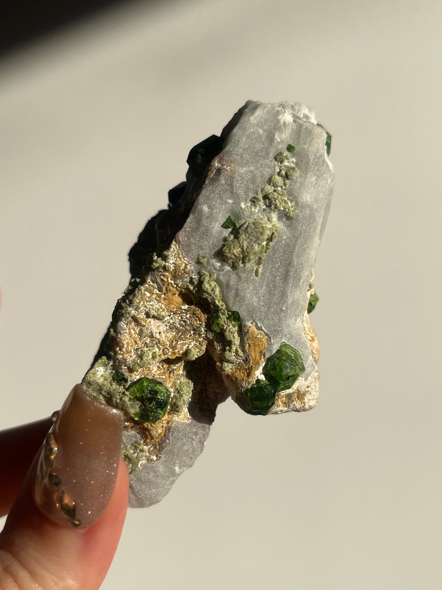 Demantoid Garnet on Matrix Specimen A