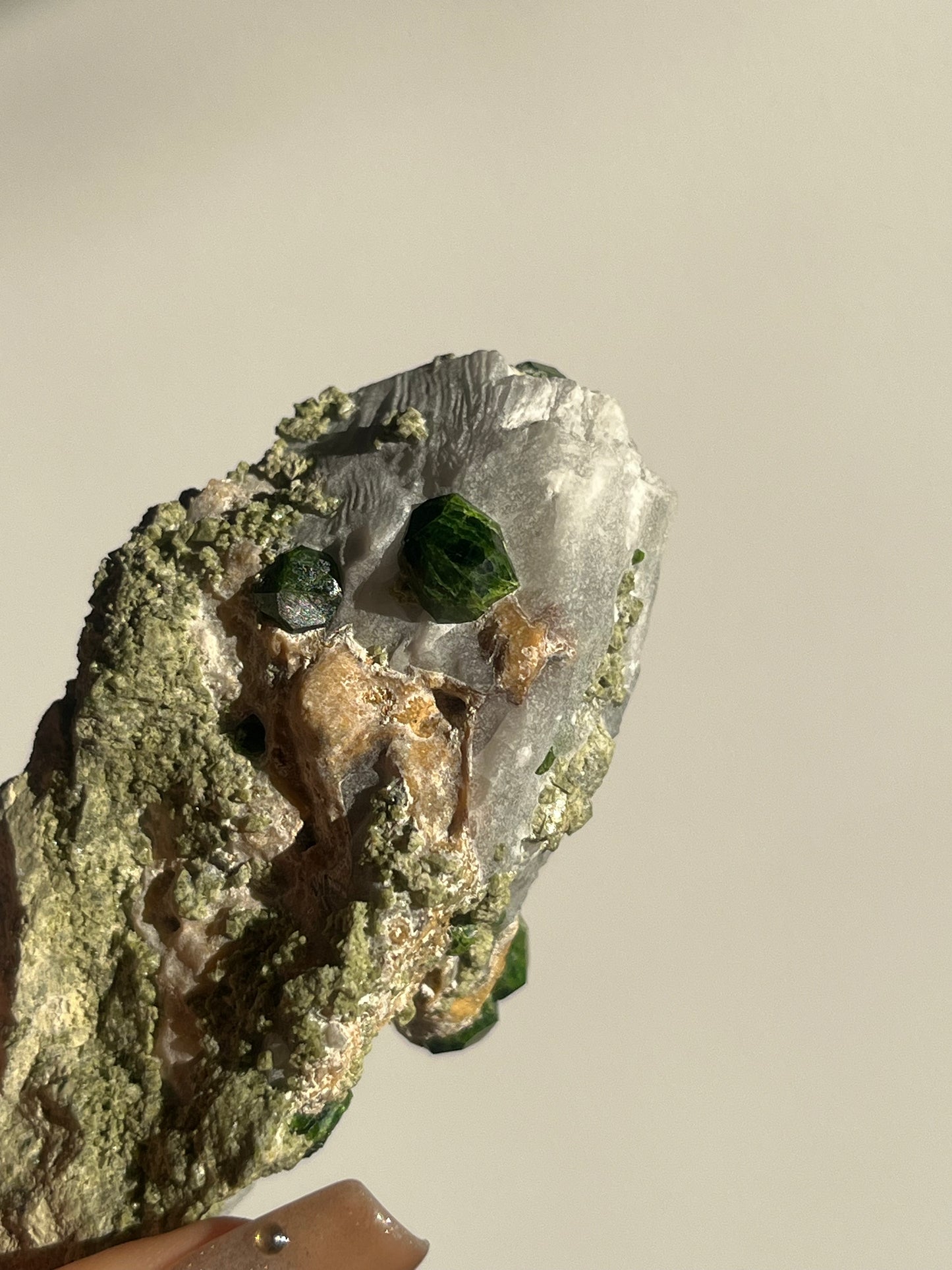 Demantoid Garnet on Matrix Specimen A