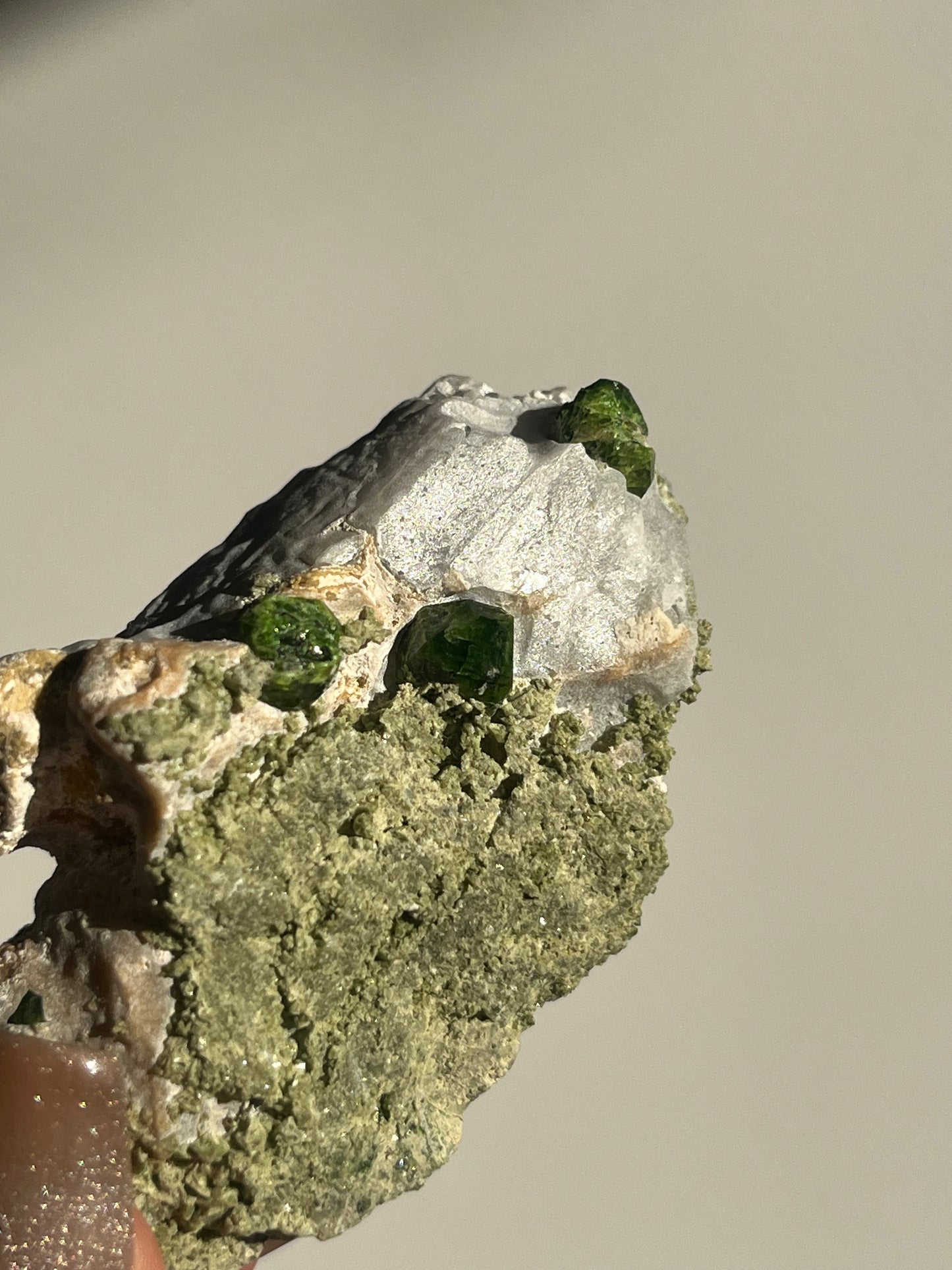 Demantoid Garnet on Matrix Specimen A