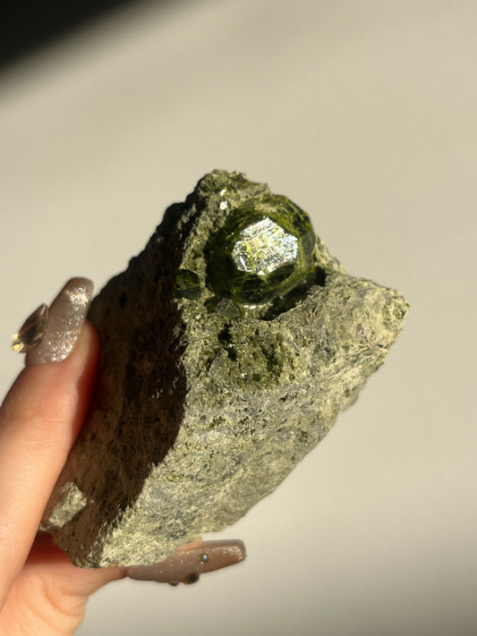 Demantoid Garnet on Matrix Specimen C
