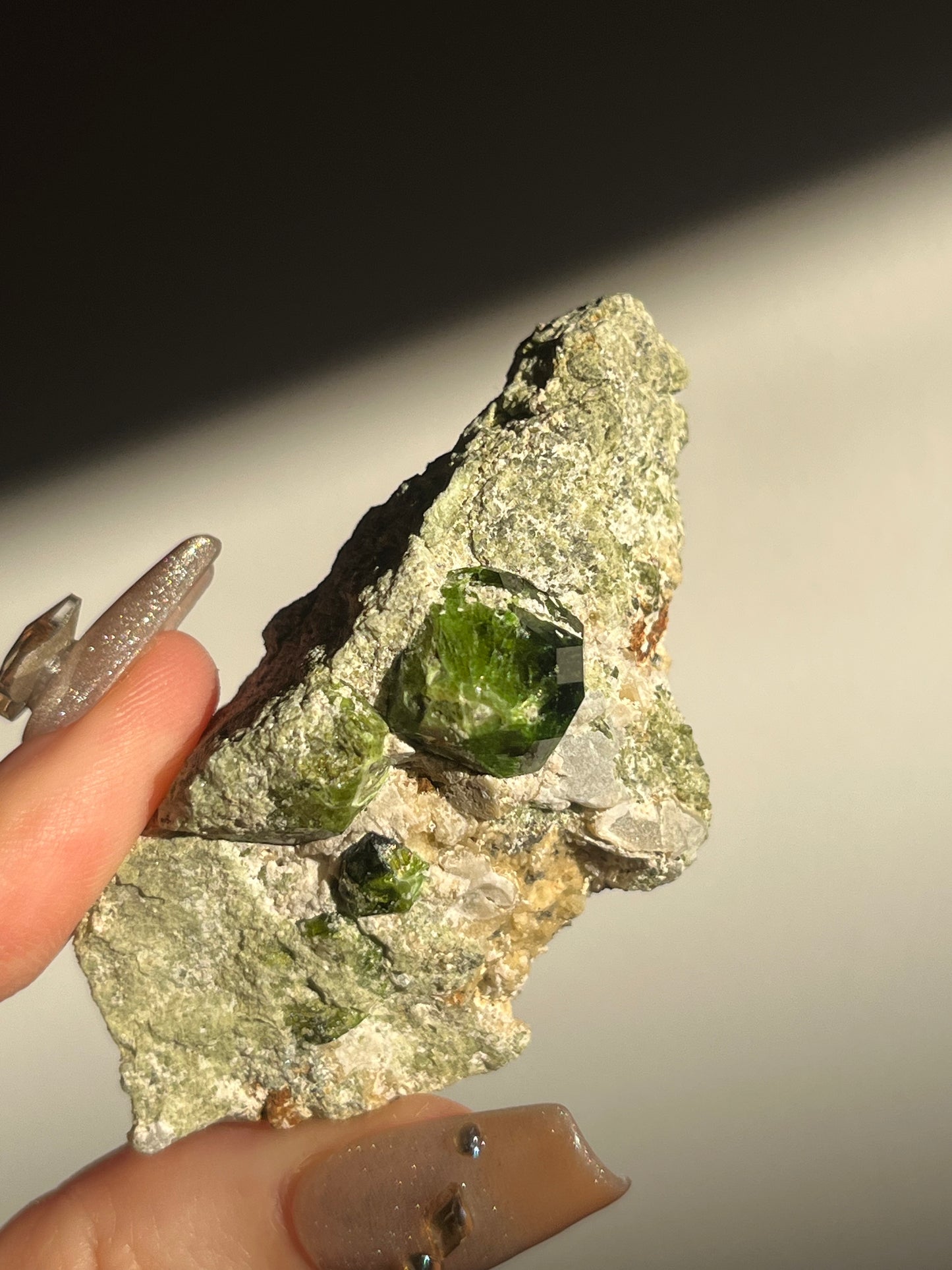 Demantoid Garnet on Matrix Specimen G