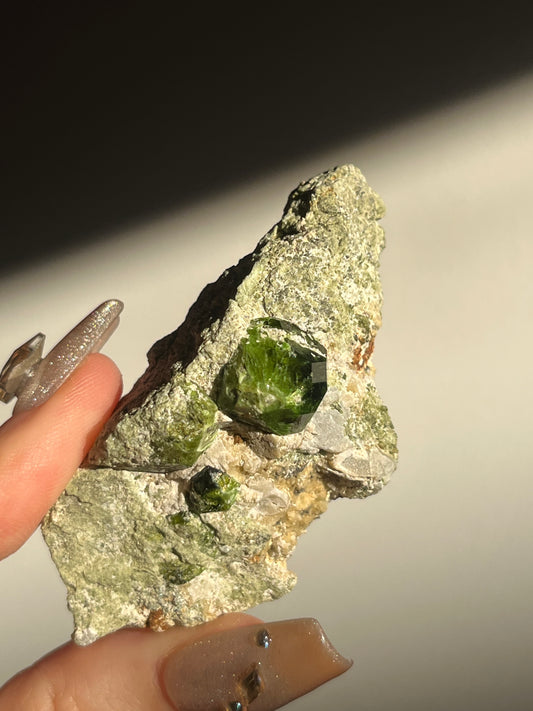 Demantoid Garnet on Matrix Specimen G