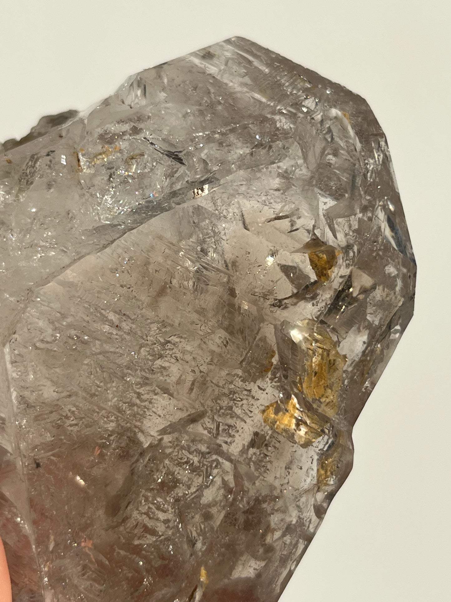 Fenster Diamond Quartz Specimen with Clay Inclusions & Several Moving Enhydros