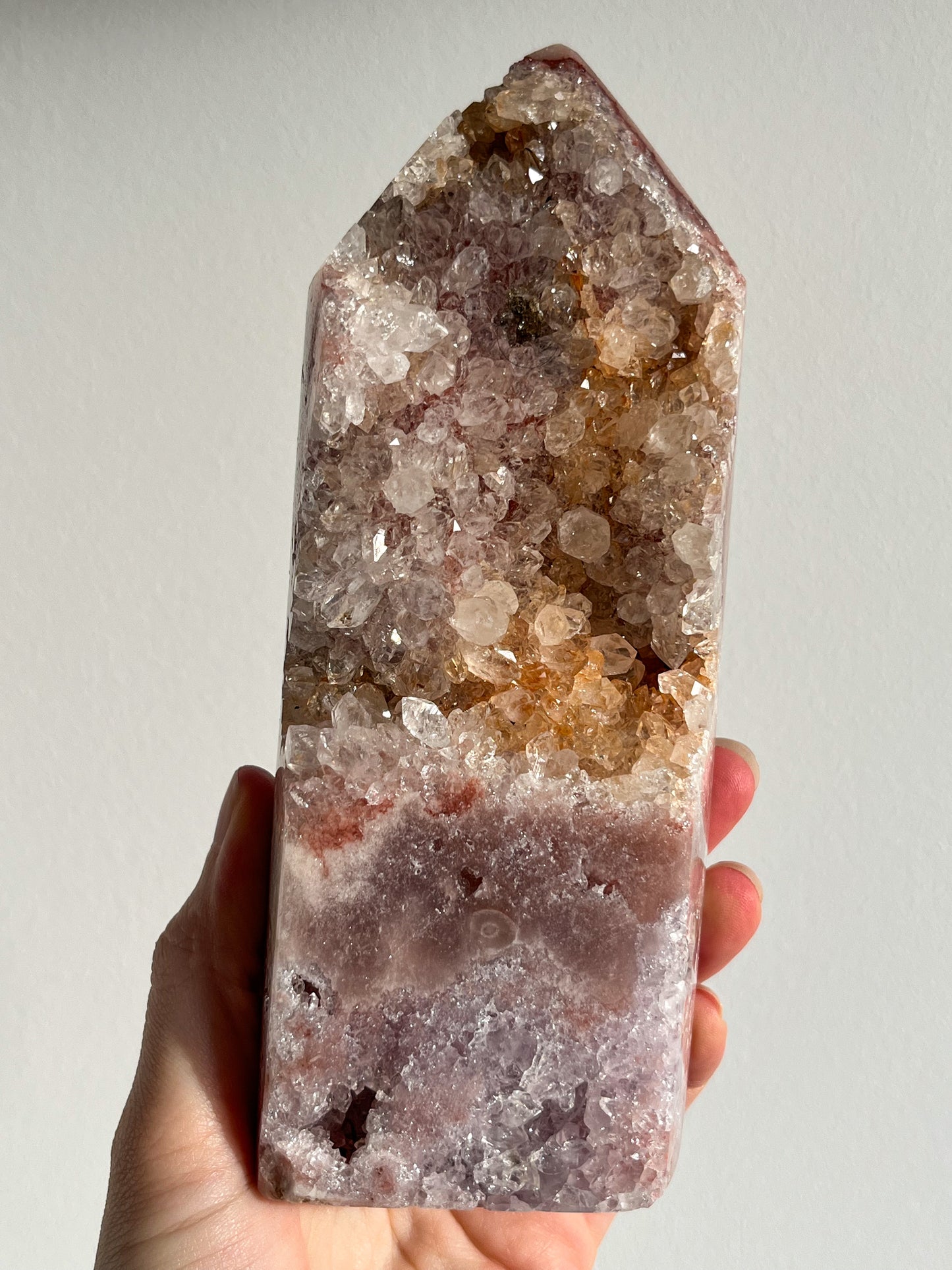 Druzy Pink Amethyst & Quartz Tower #2