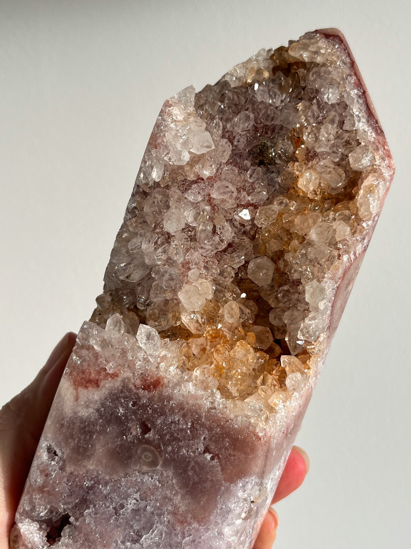 Druzy Pink Amethyst & Quartz Tower #2