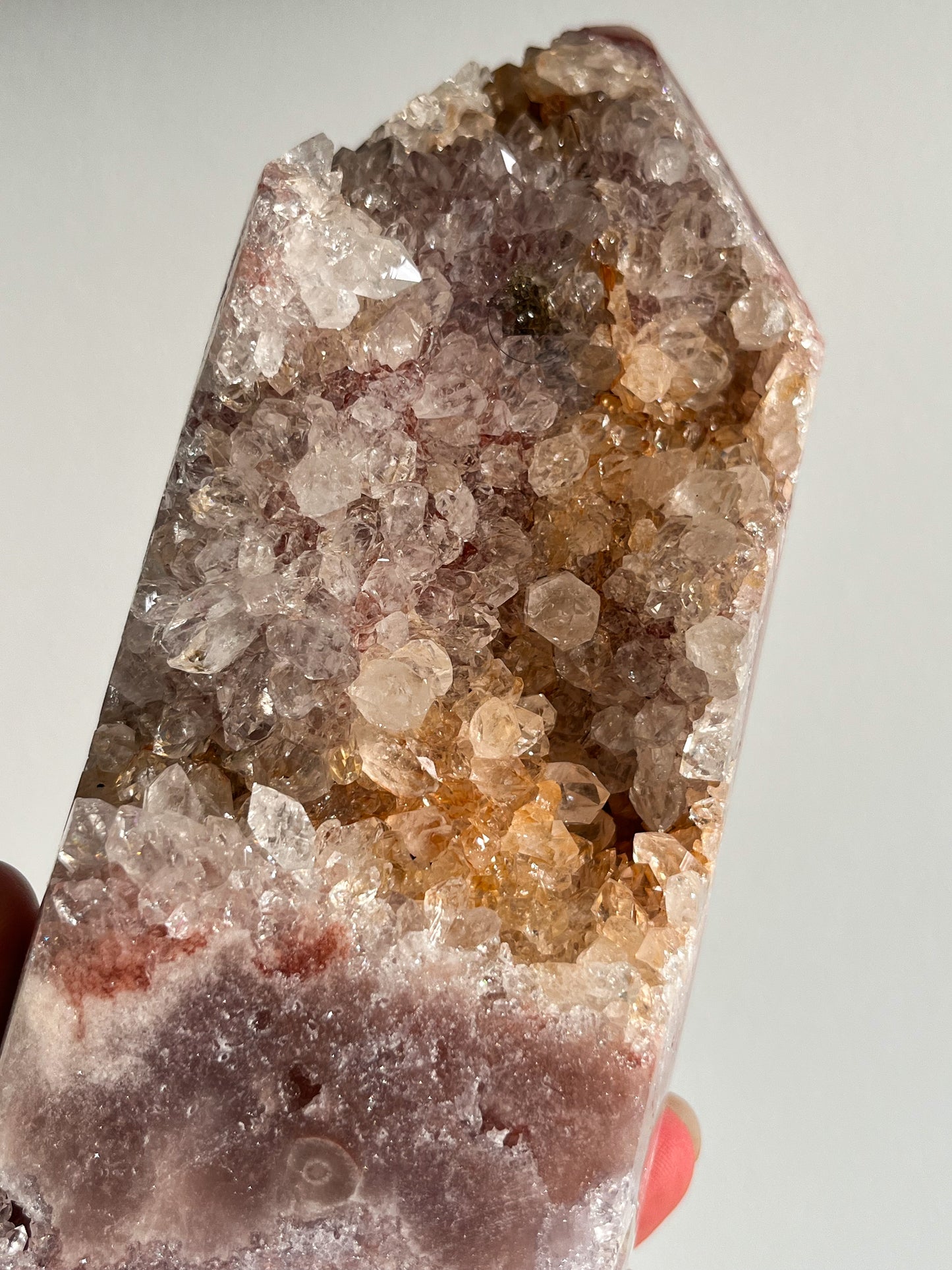 Druzy Pink Amethyst & Quartz Tower #2