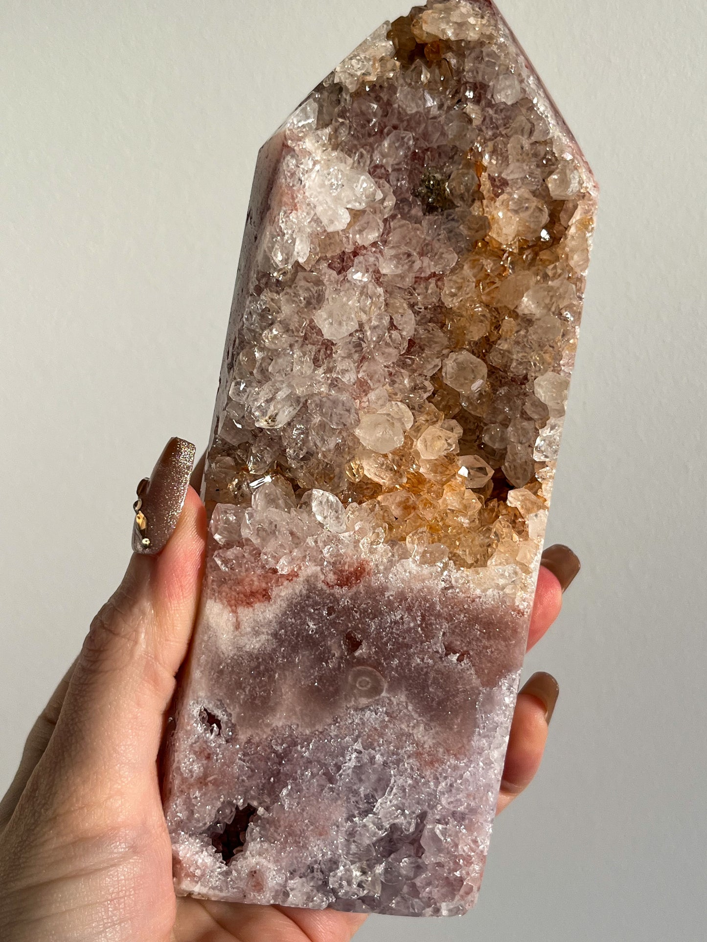 Druzy Pink Amethyst & Quartz Tower #2