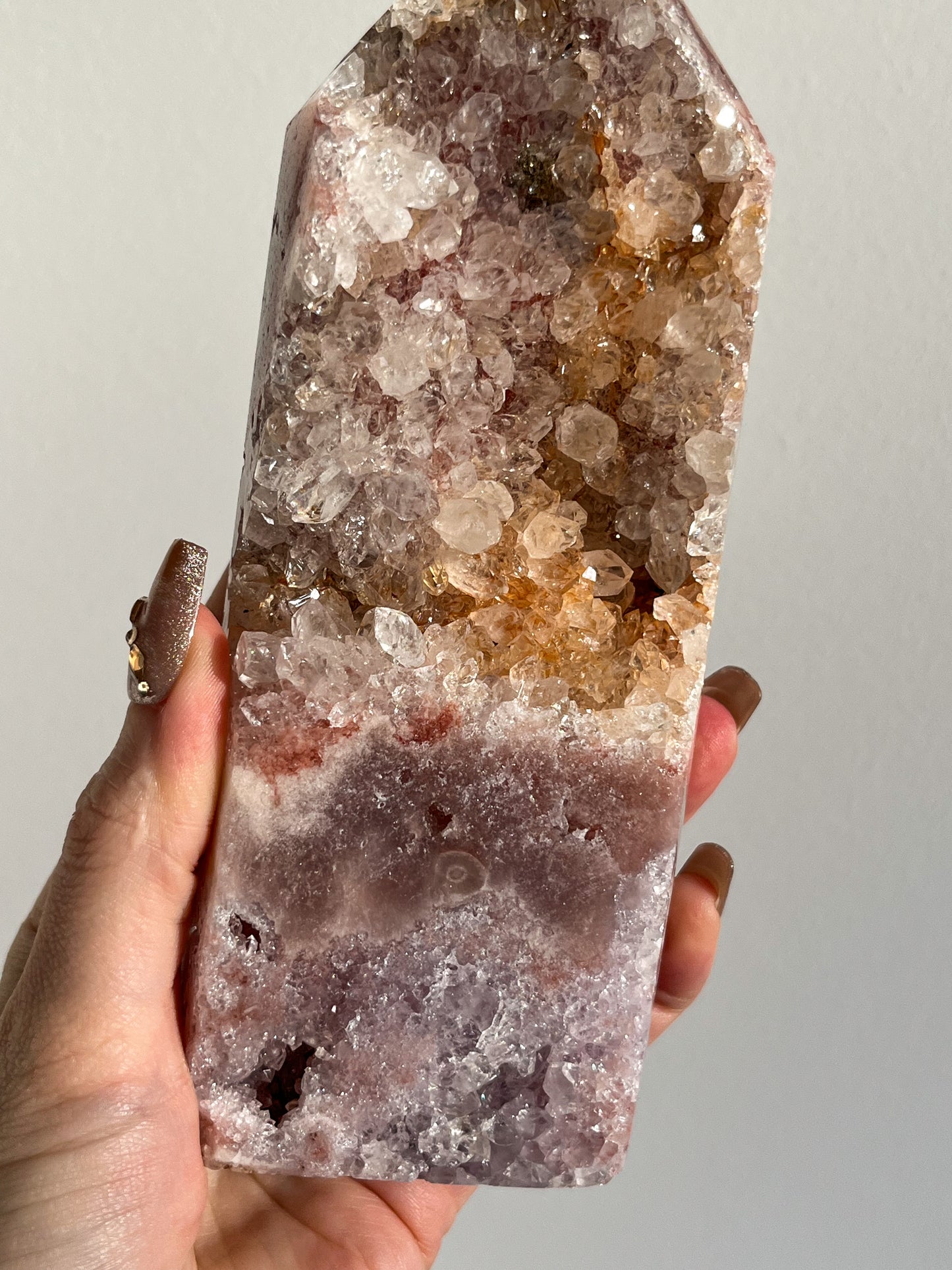 Druzy Pink Amethyst & Quartz Tower #2