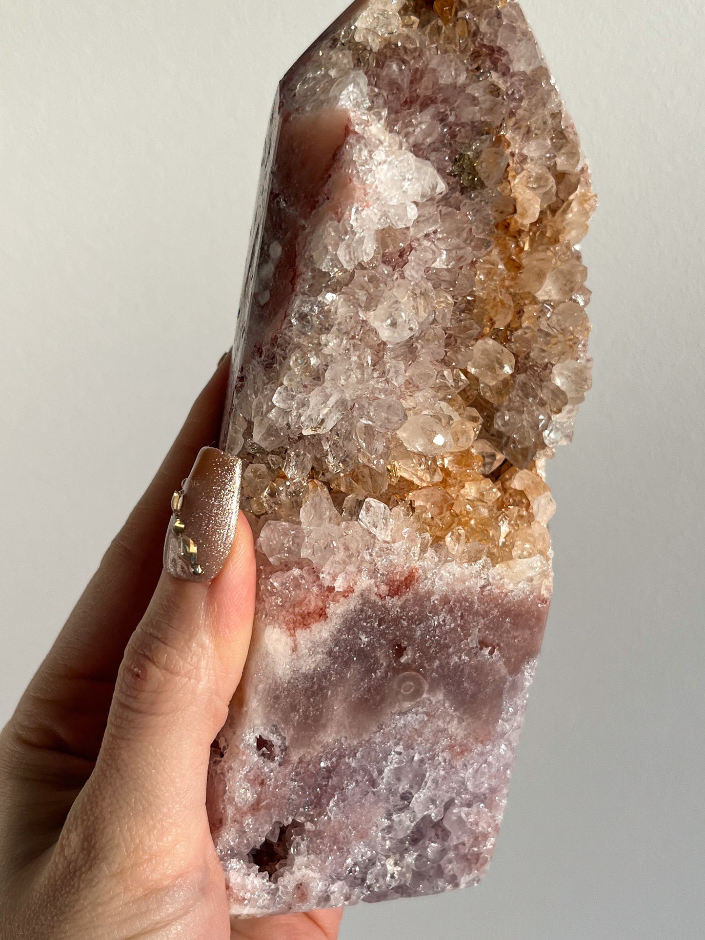 Druzy Pink Amethyst & Quartz Tower #2