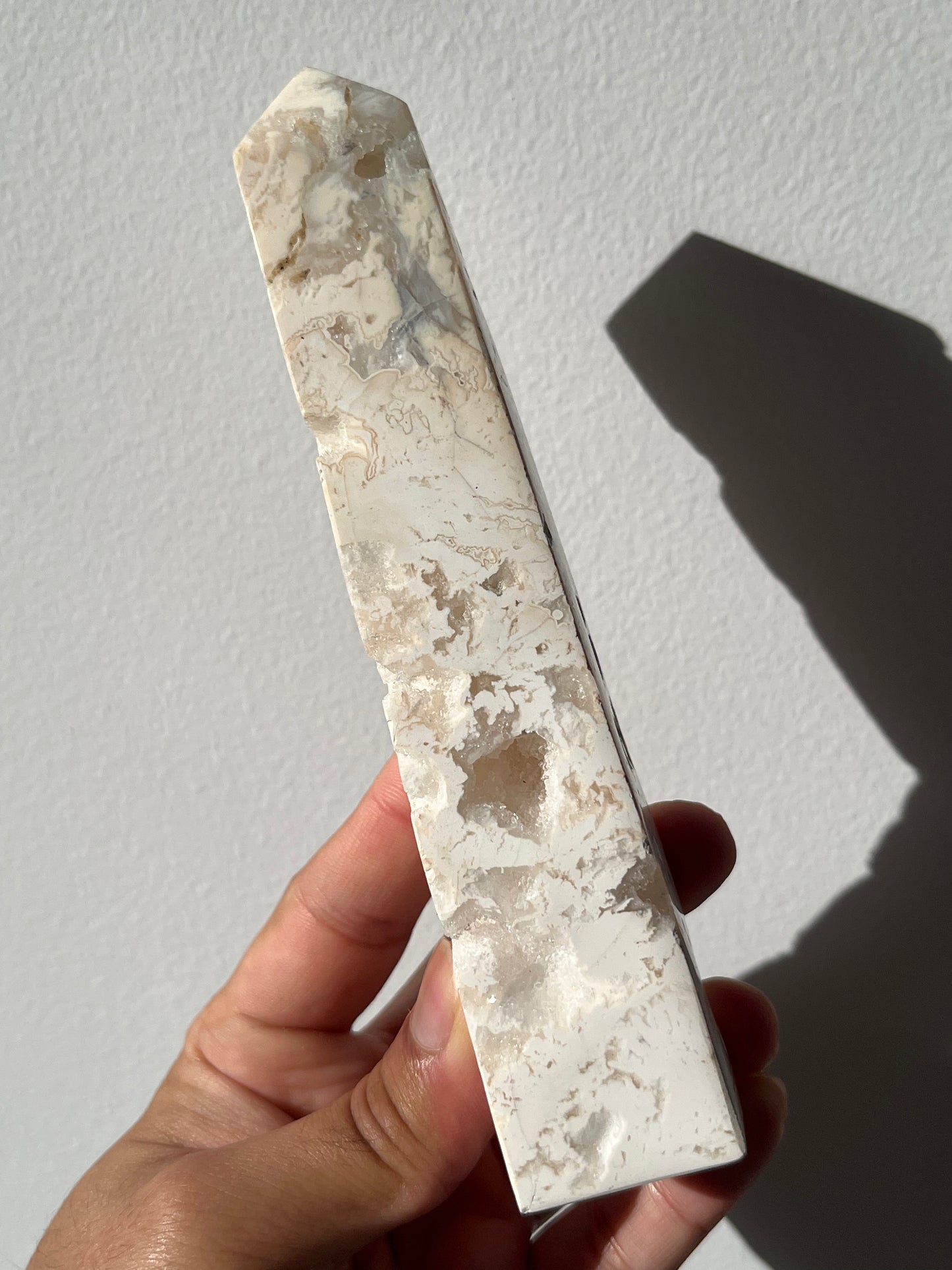 Druzy Snow Agate Tower B