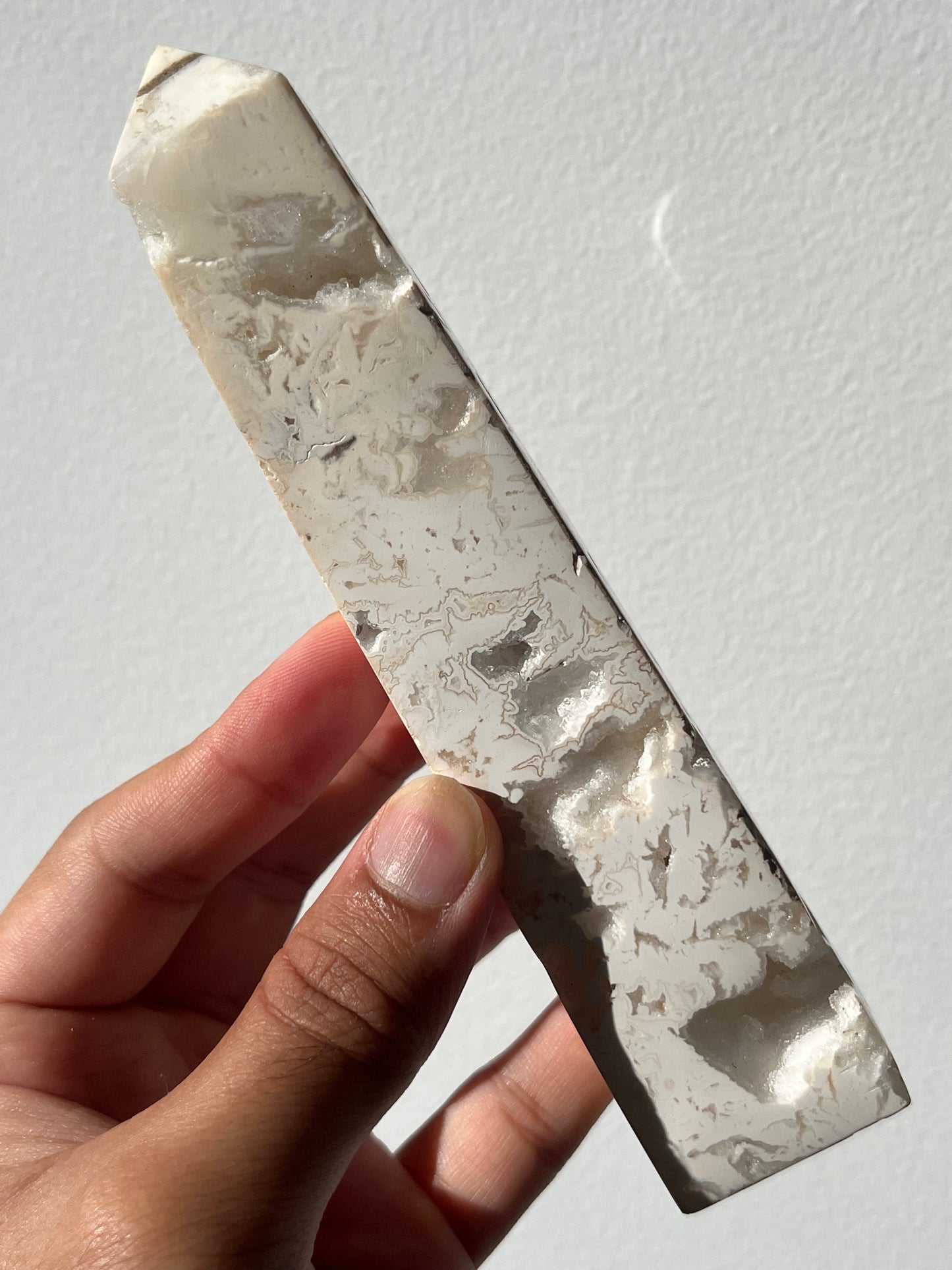 Druzy Snow Agate Tower B